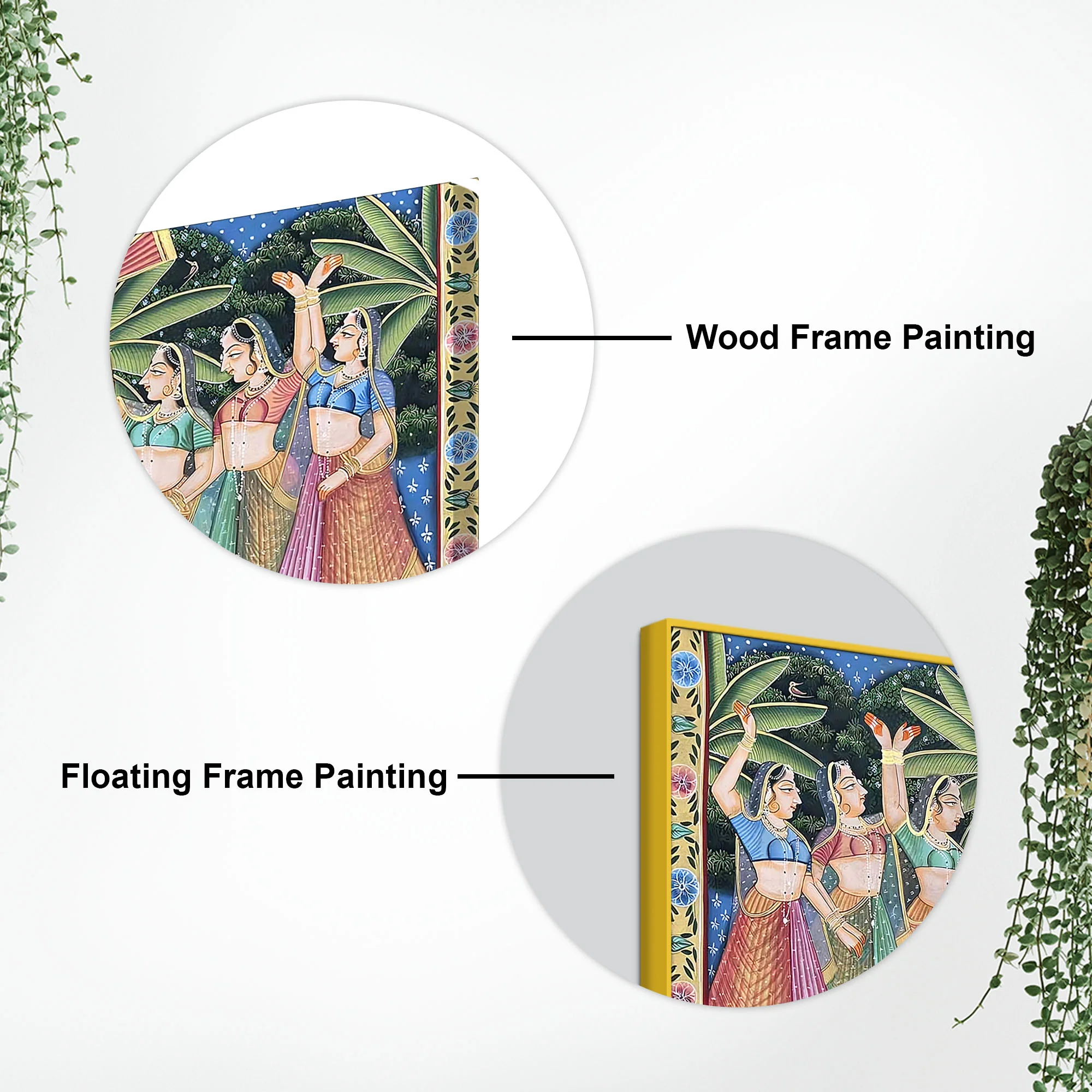 Divine Nathdwara Shreenathji with Gopis Pichwai Canvas Wall Painting - Image 7