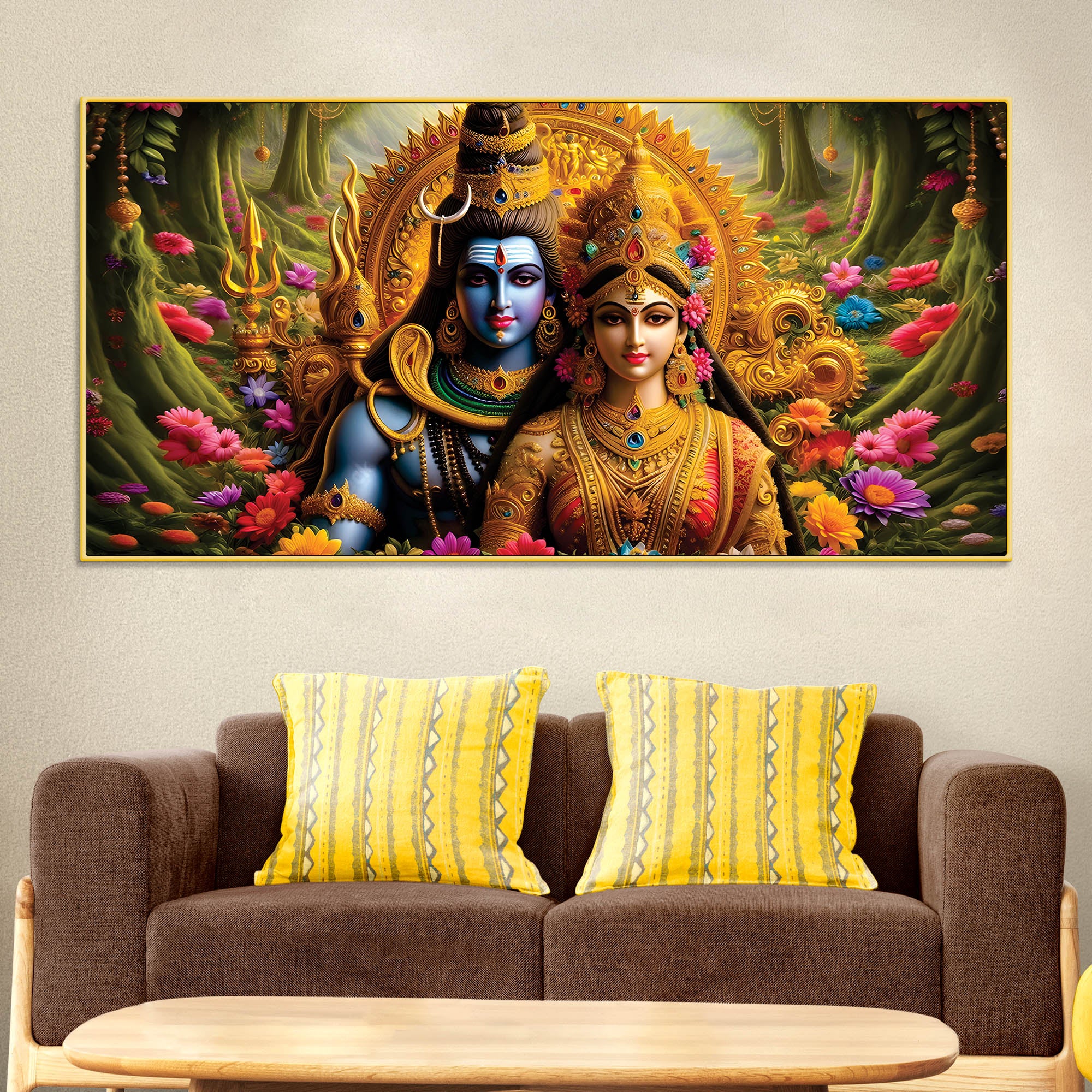 Divine Shiva Canvas Painting for Positive Energy Home Decor
