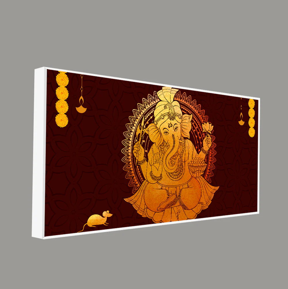Divine Shree Ganesh Canvas Wall Painting - Image 5