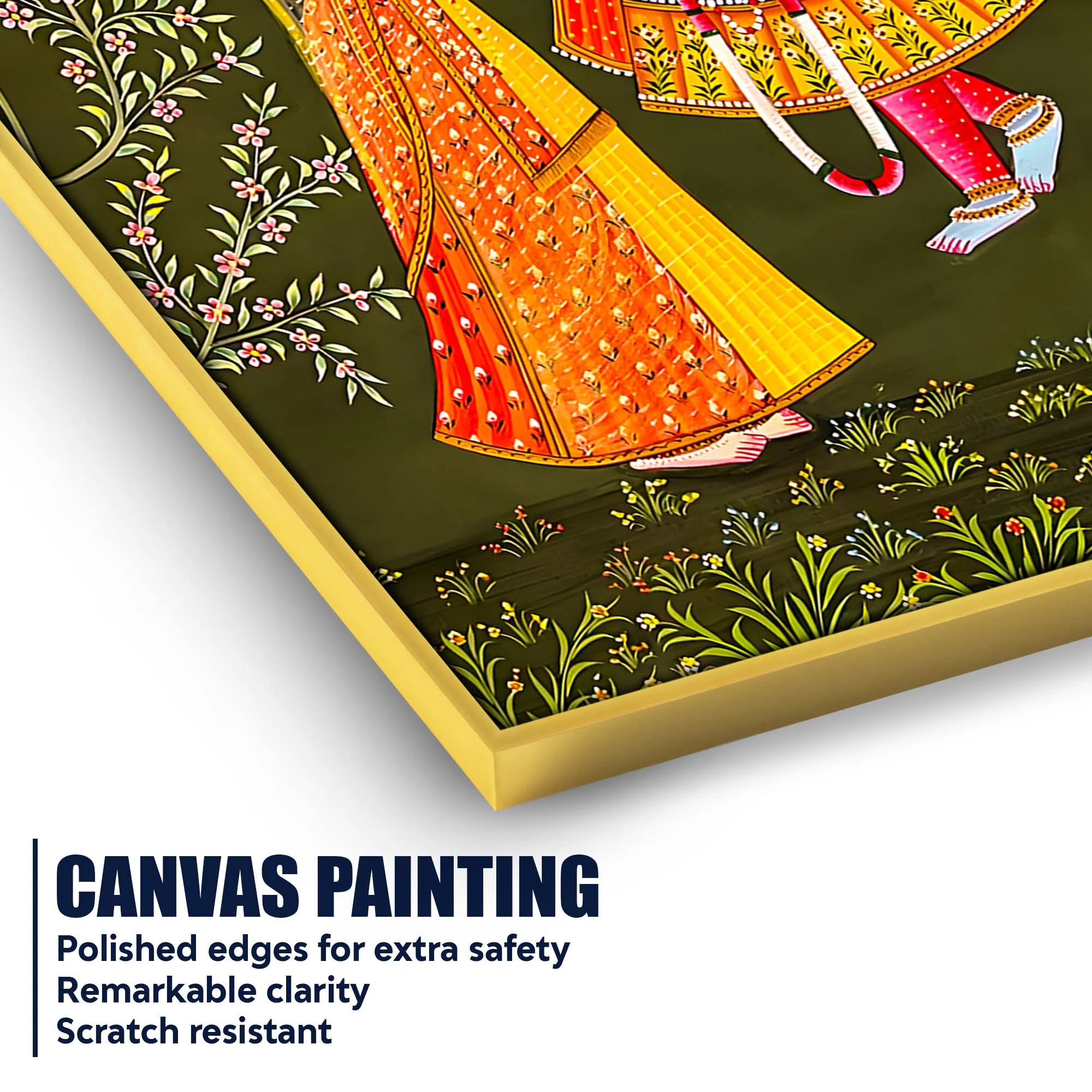 Divine Shree Radha Krishna Eternal Love Canvas Wall Painting - Image 4