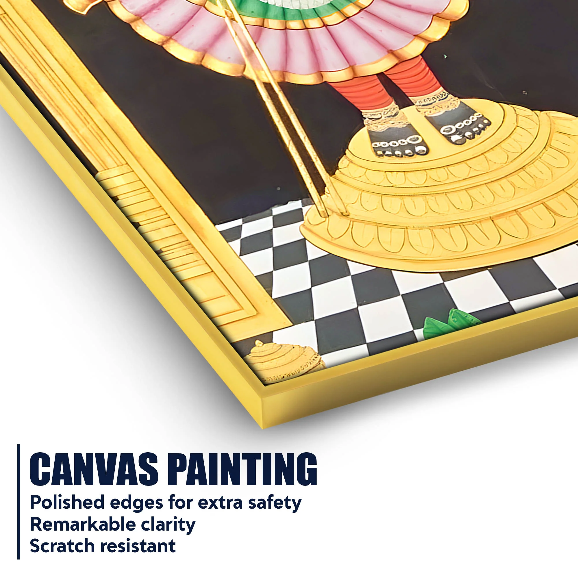Divine Shreenathji Nathdwara Pichwai Canvas Wall Painting - Image 4