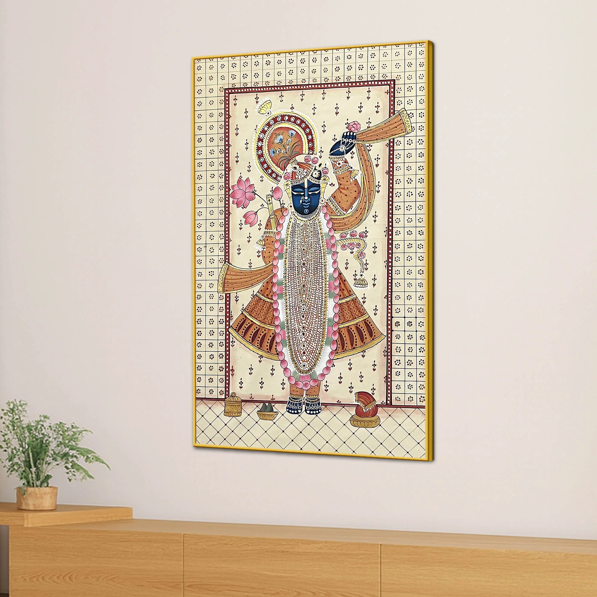 Divine Shrinath Ji Devotional Canvas Wall Painting for Home & Temple - Image 3