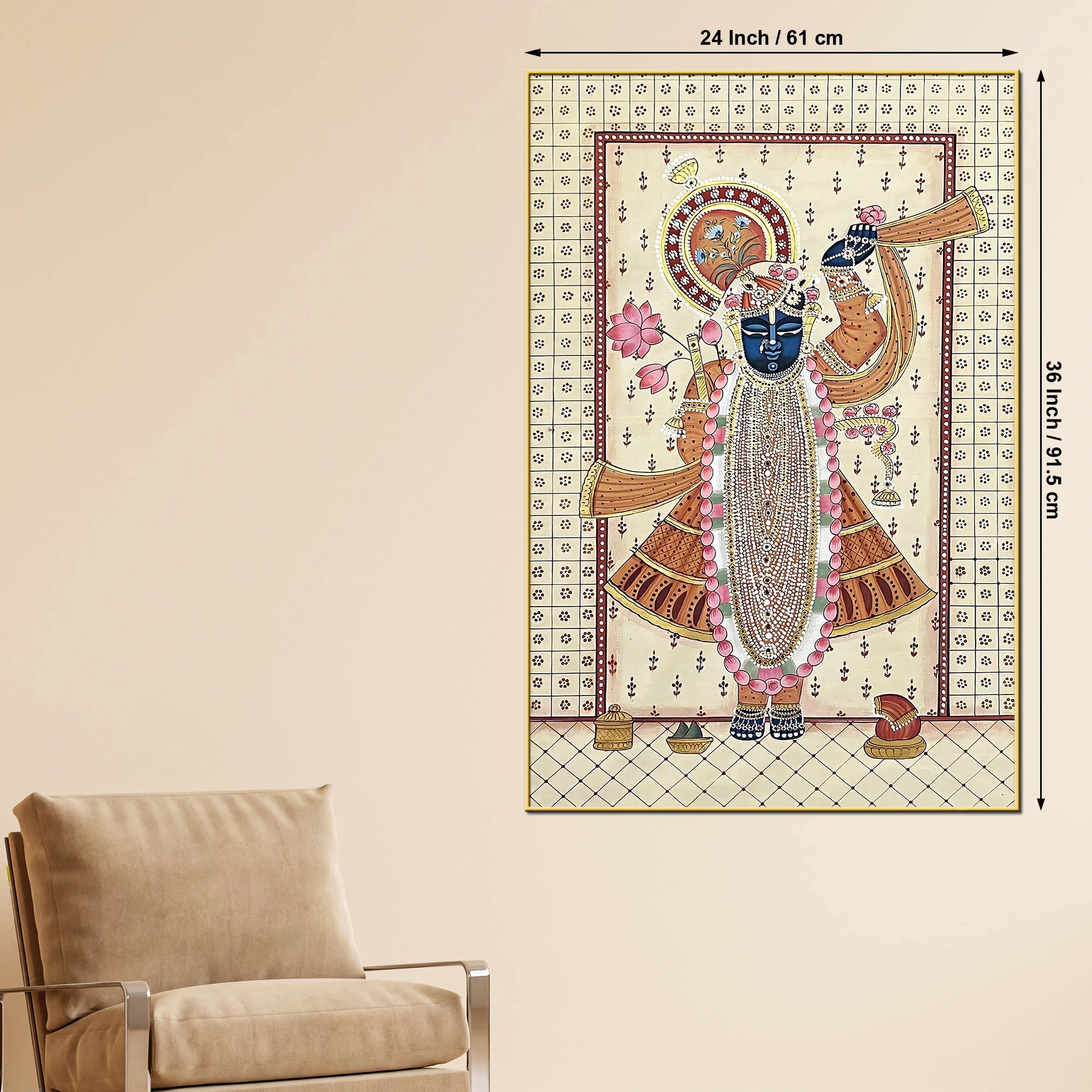 Divine Shrinath Ji Devotional Canvas Wall Painting for Home & Temple - Image 5