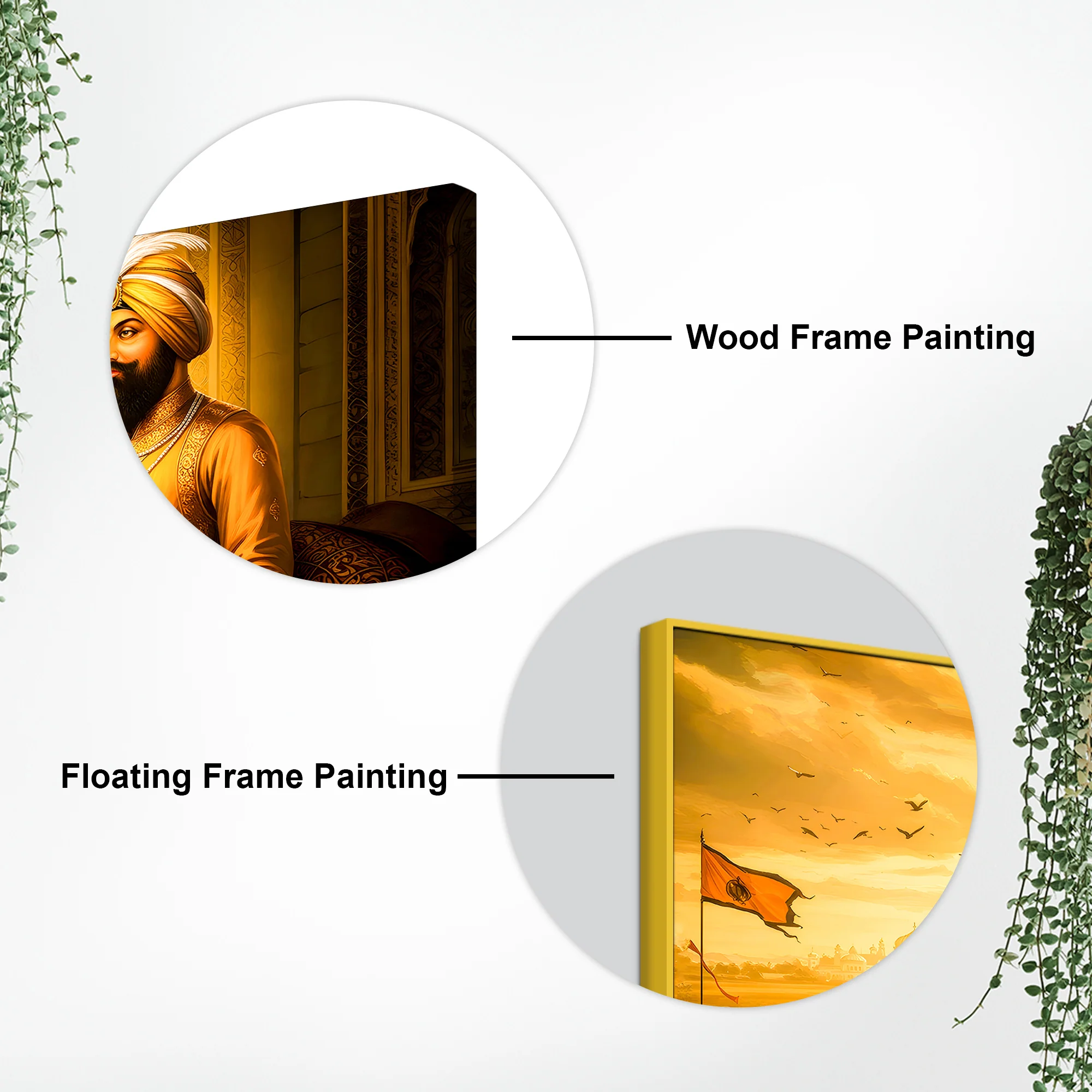 Divine Sikh Guru Ji Wall Painting with Religious Symbol - Image 7