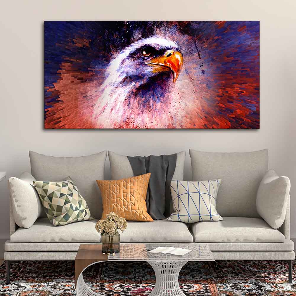 Eagle Abstract Art Canvas Wall Painting - Image 2