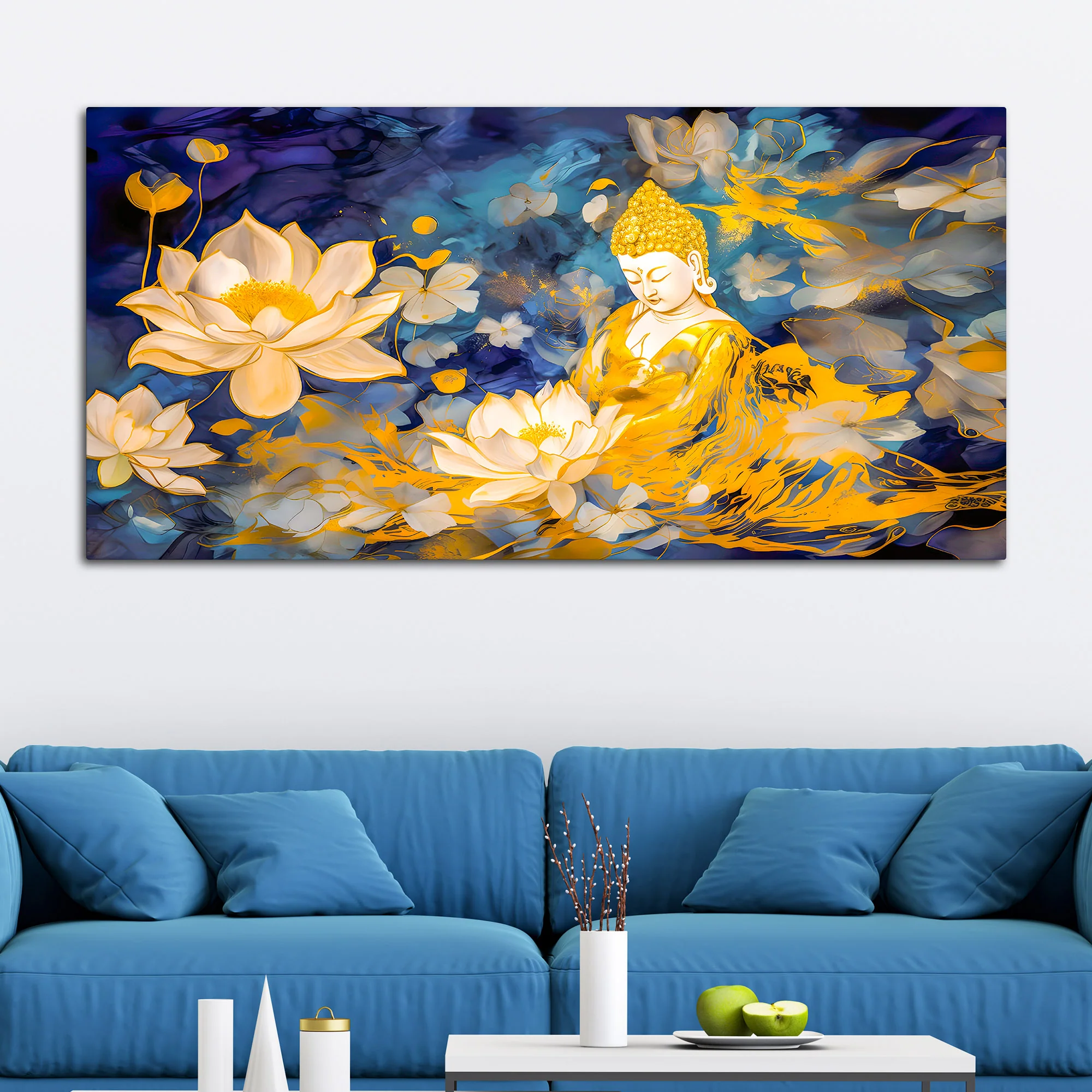 Elegant Buddha Canvas Painting for Modern Living Room Décor - Image 3