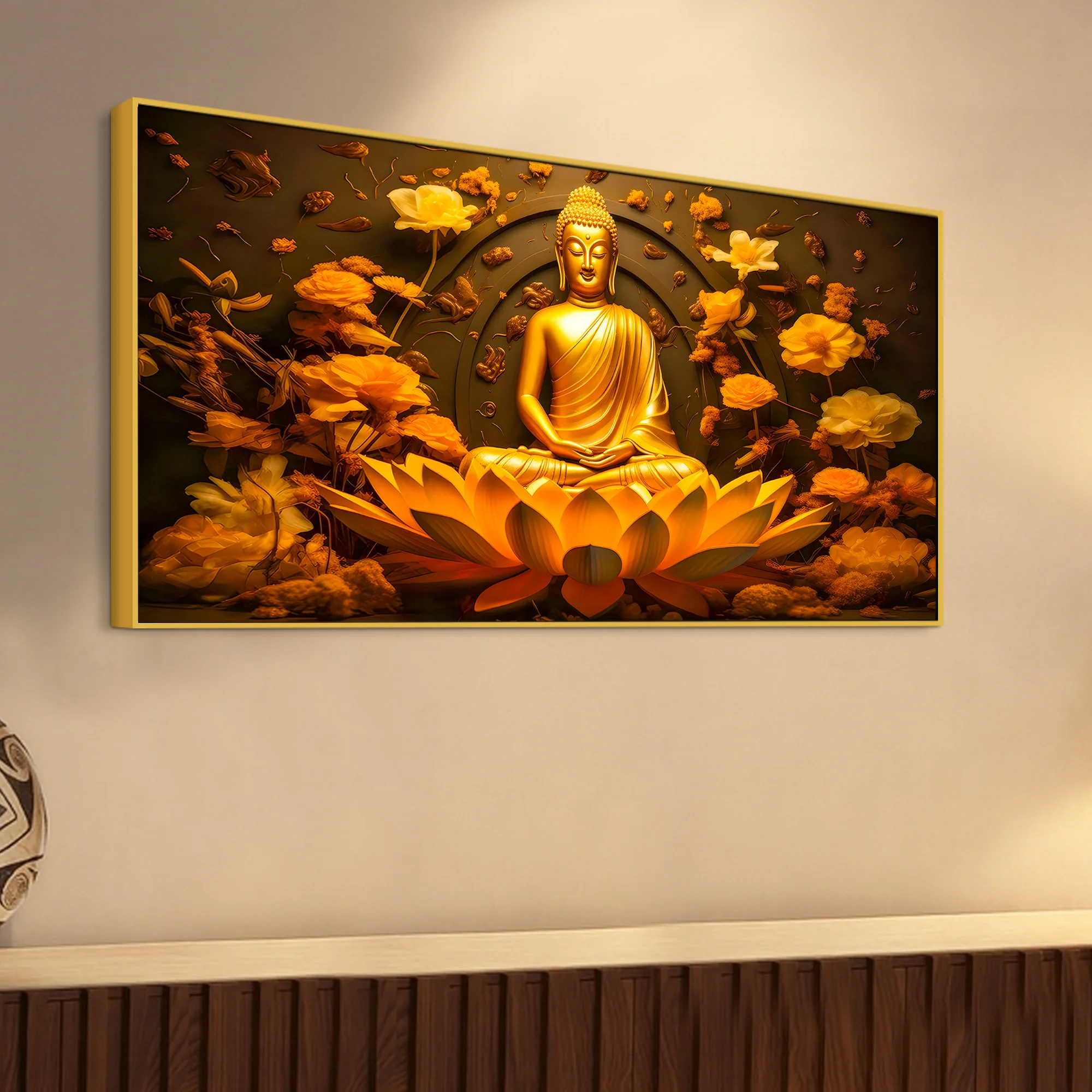 Elegant Buddha Canvas Painting for Wall Decoration - Image 5