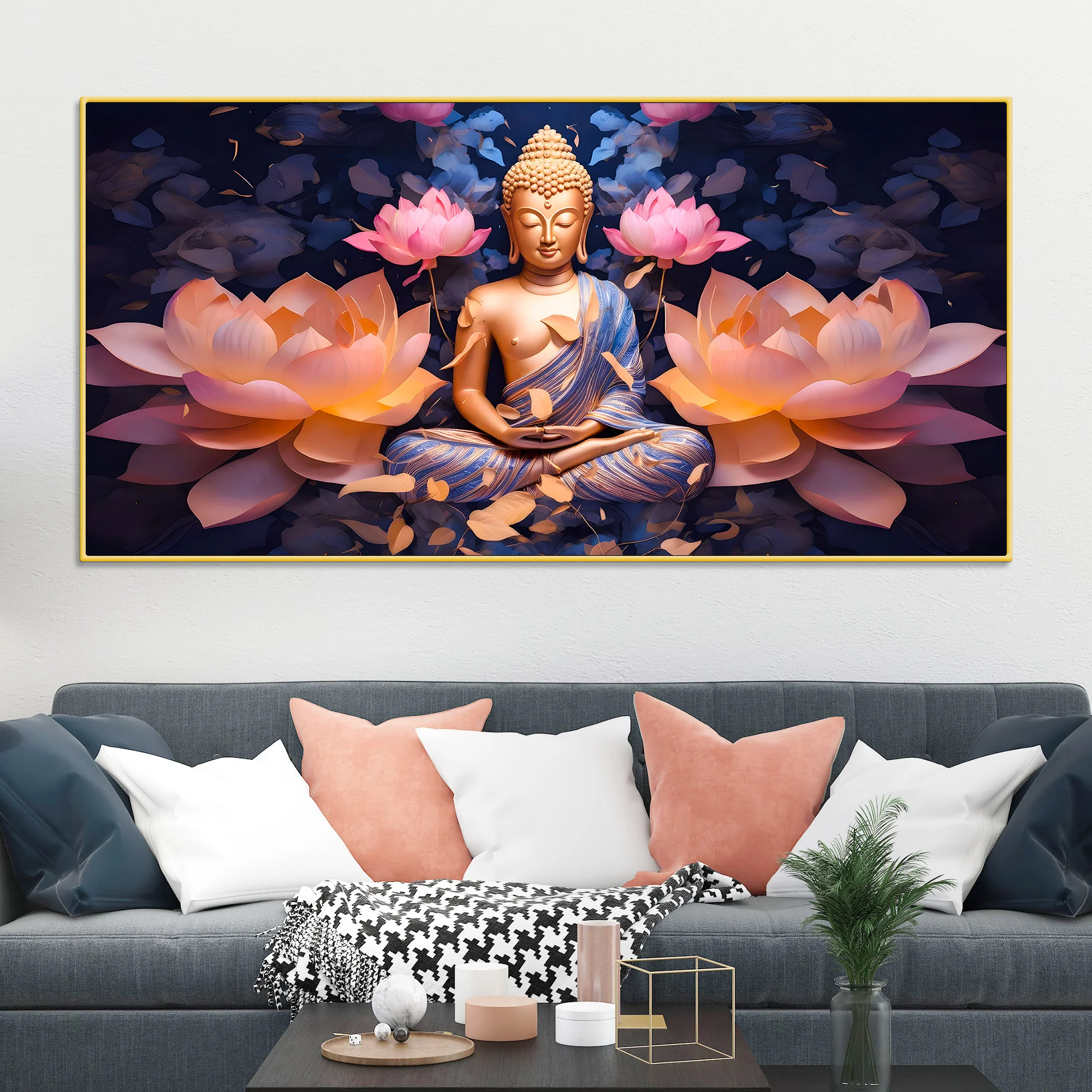 Elegant Buddha Wall Painting for Premium Home Decoration
