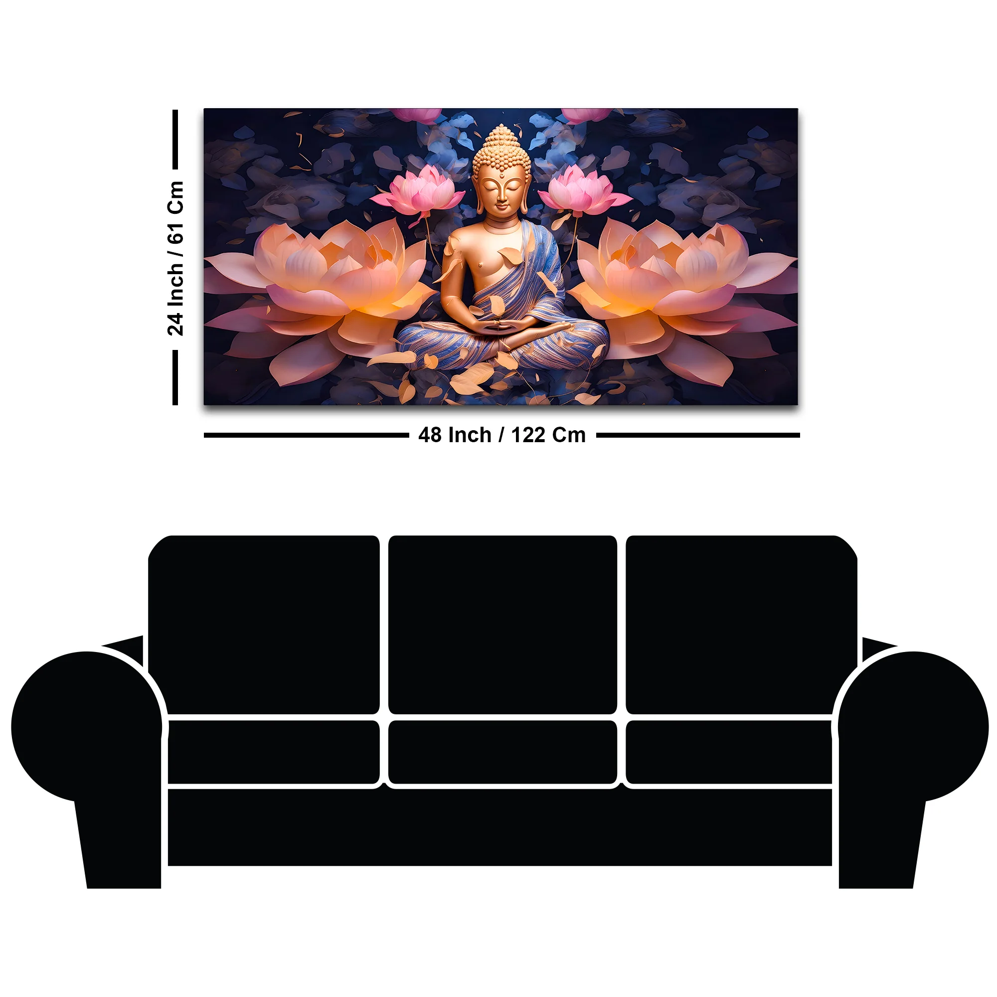 Elegant Buddha Wall Painting for Premium Home Decoration - Image 8
