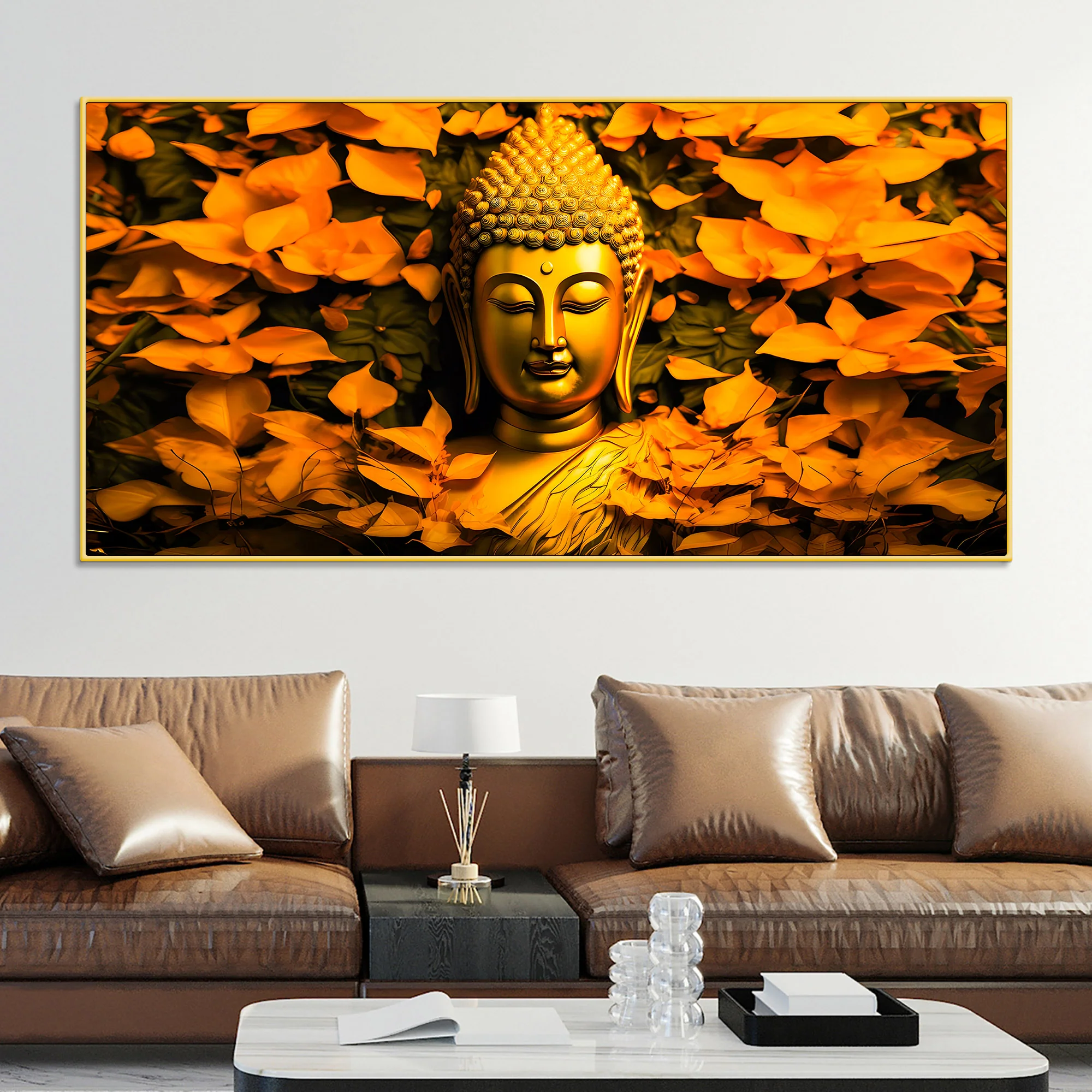 Elegant Divine Buddha Canvas Wall Décor Painting - Image 2