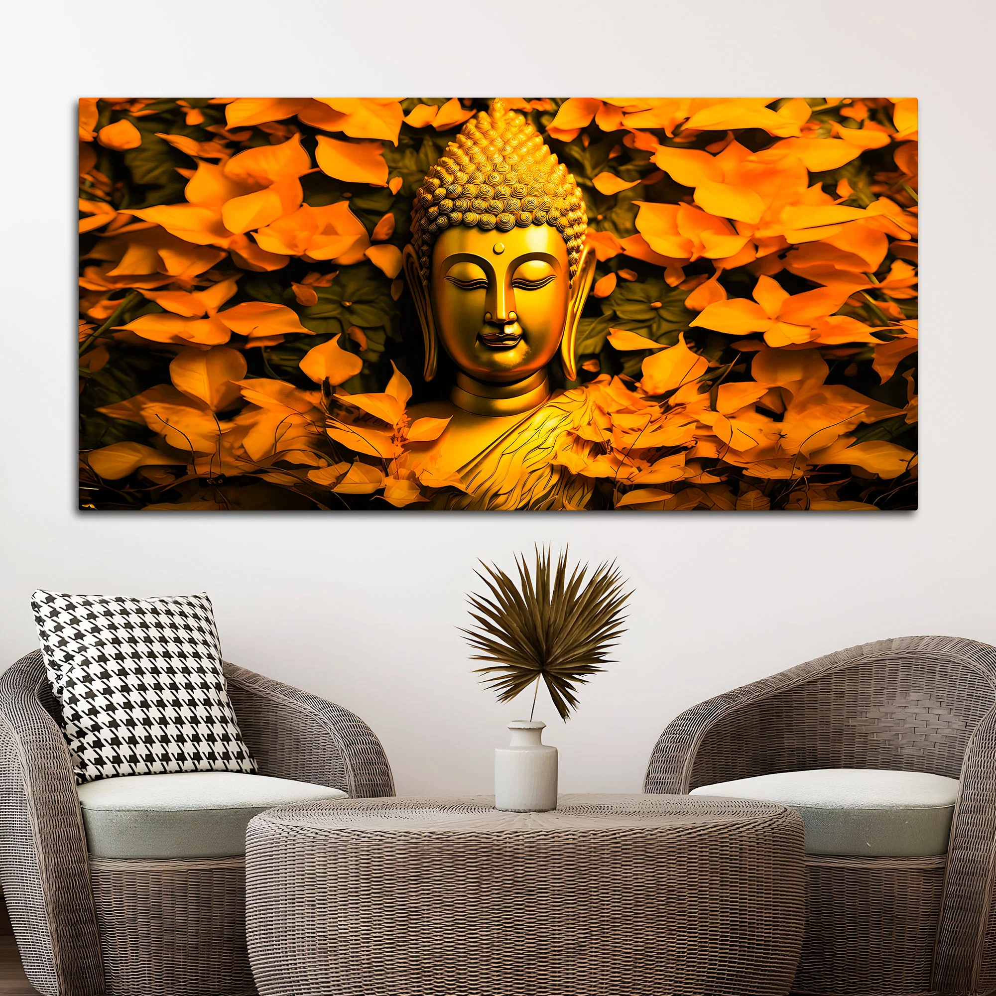 Elegant Divine Buddha Canvas Wall Décor Painting - Image 3
