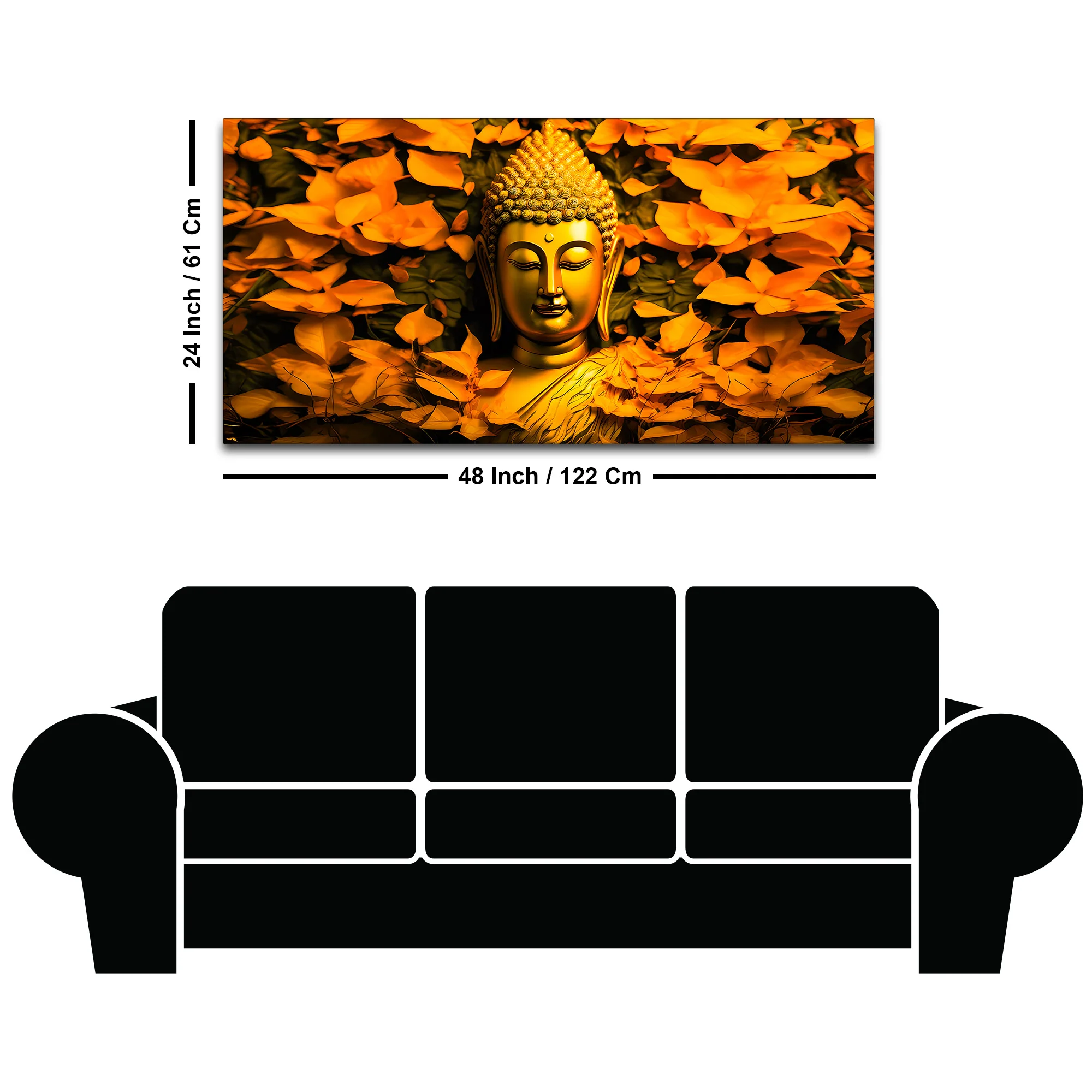 Elegant Divine Buddha Canvas Wall Décor Painting - Image 8