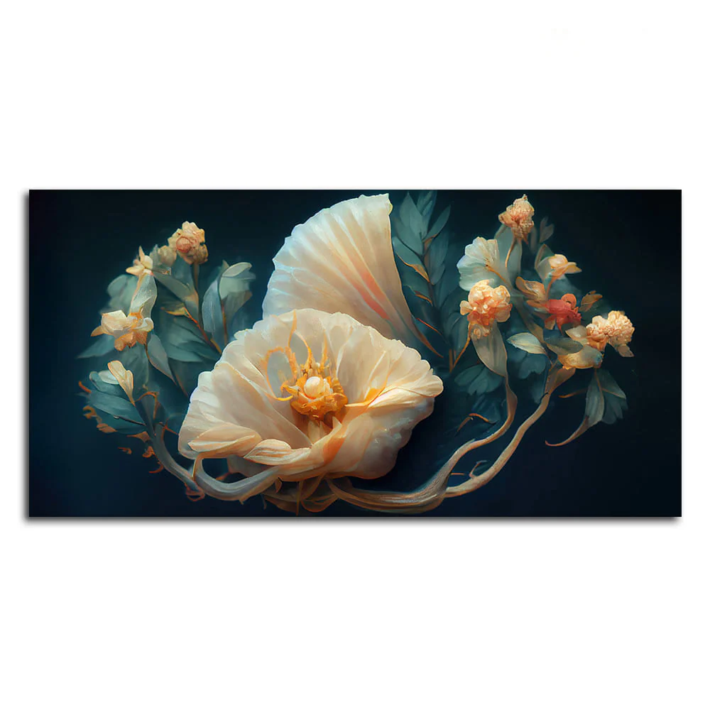 Elegant Floral Flower art Canvas Wall Painting - Image 4