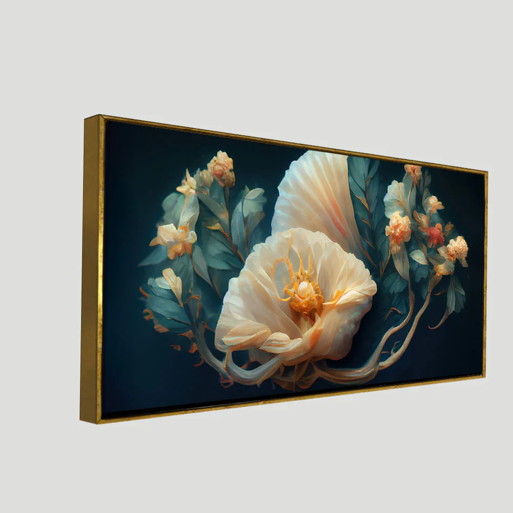 Elegant Floral Flower art Canvas Wall Painting - Image 5