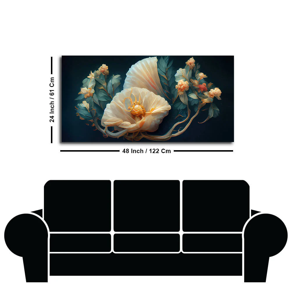 Elegant Floral Flower art Canvas Wall Painting - Image 7