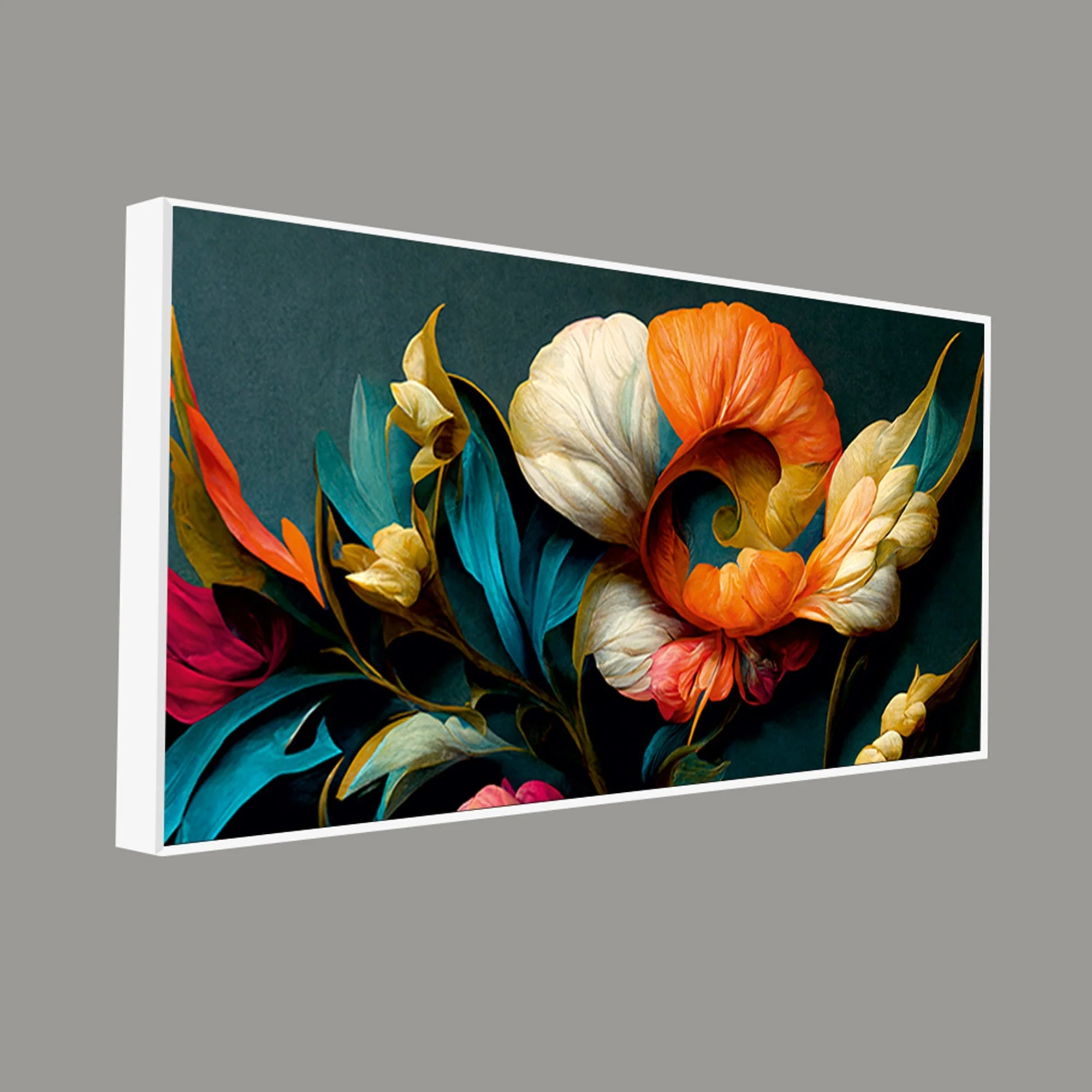 Elegant Floral Flower Artistic Art Canvas Wall Painting - Image 5