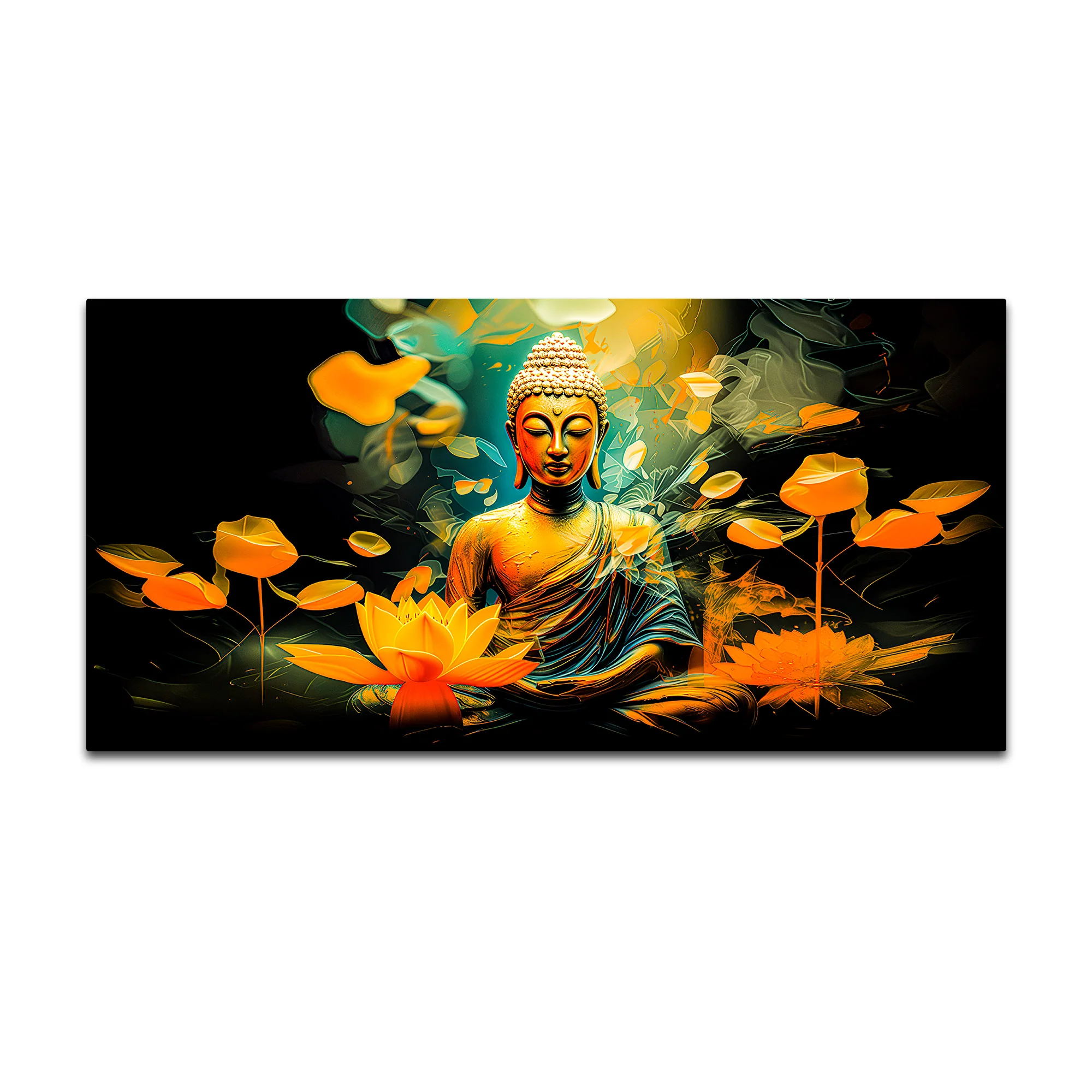 Elegant Gautam Buddha Canvas Wall Painting for Peaceful Home Decor - Image 4