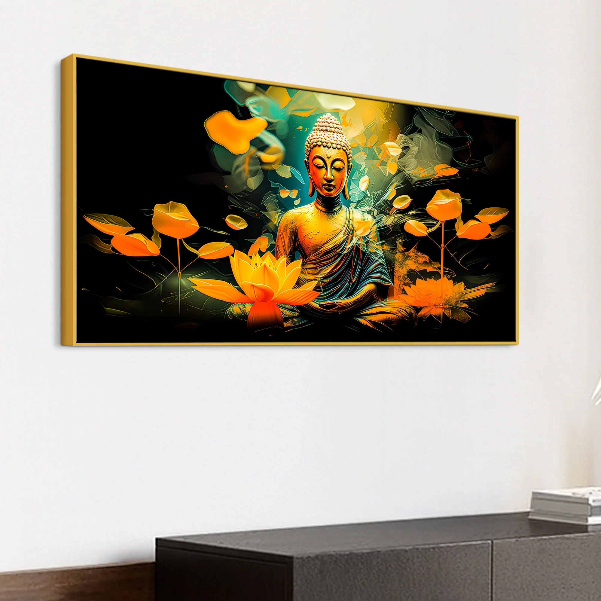 Elegant Gautam Buddha Canvas Wall Painting for Peaceful Home Decor - Image 5