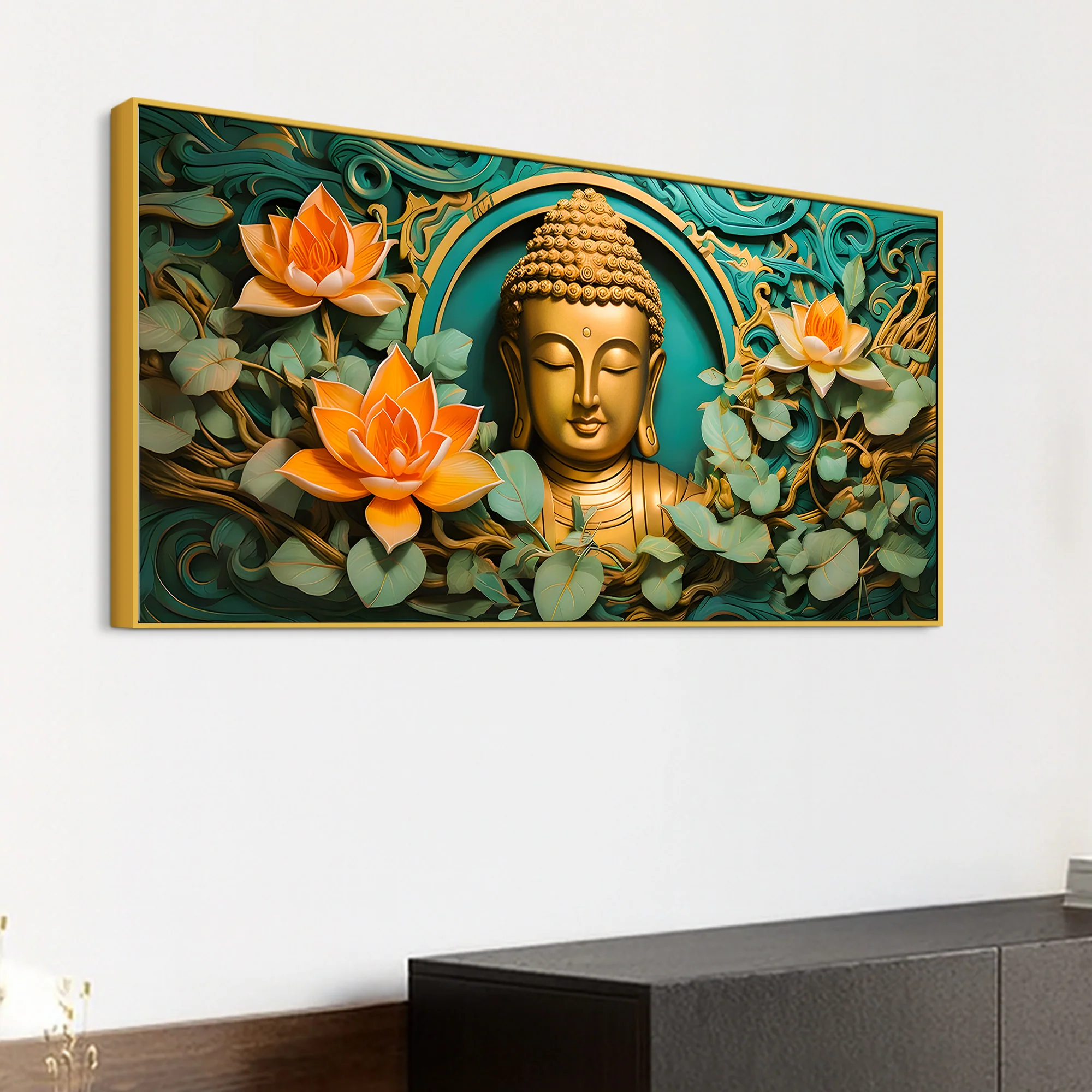 Elegant Gautam Buddha Wall Décor Painting for Modern Living Room Décor - Image 5