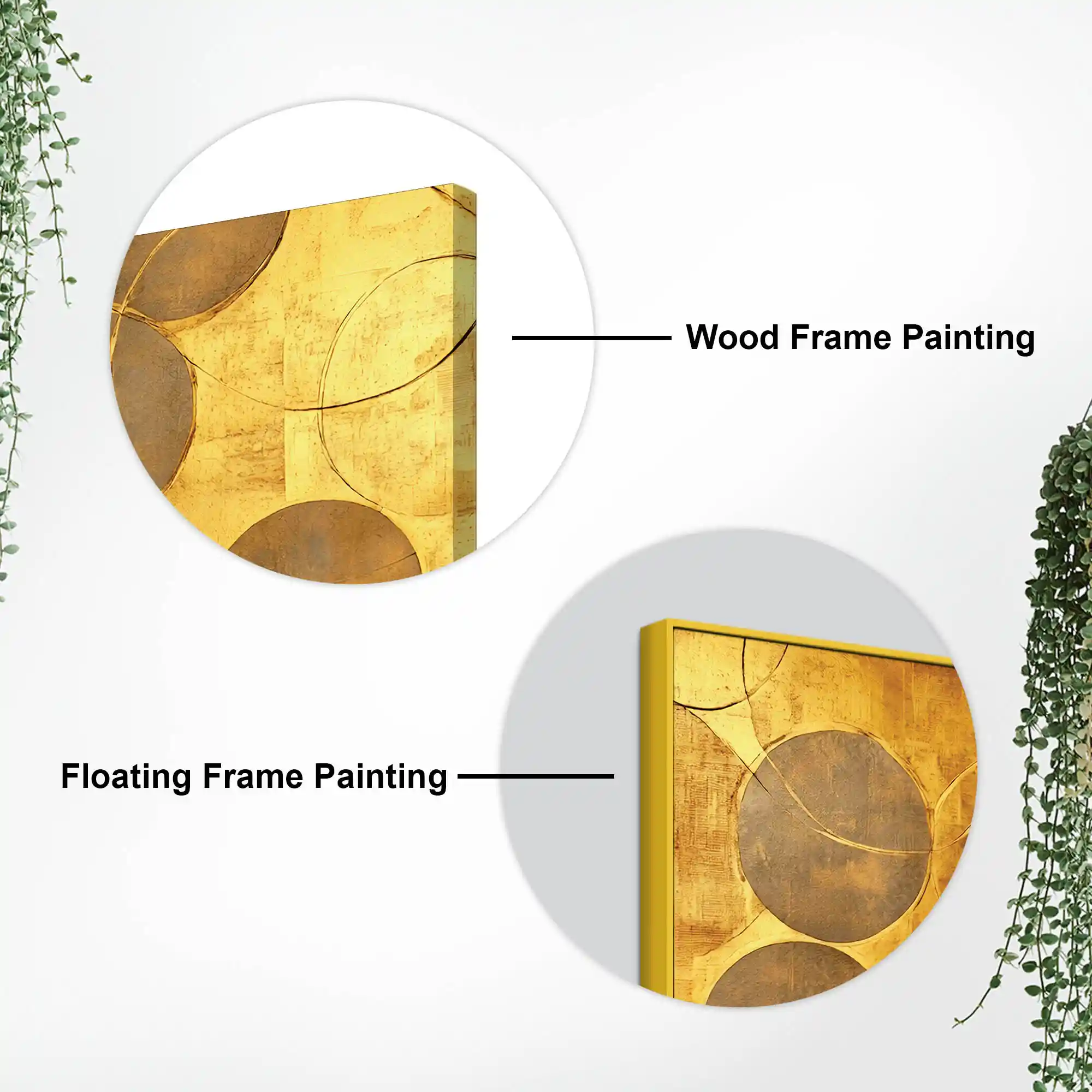 Elegant Gold Abstract Circle Canvas Wall Painting for Home & Office - Image 7