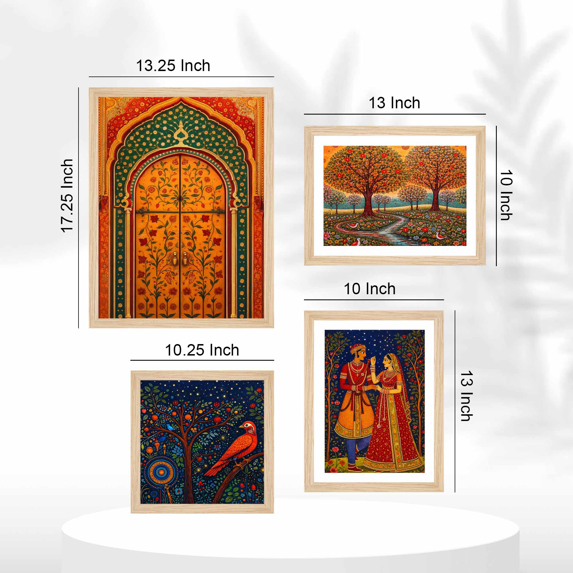 Elegant Indian Culture Wall Frame Set of Four - Image 5