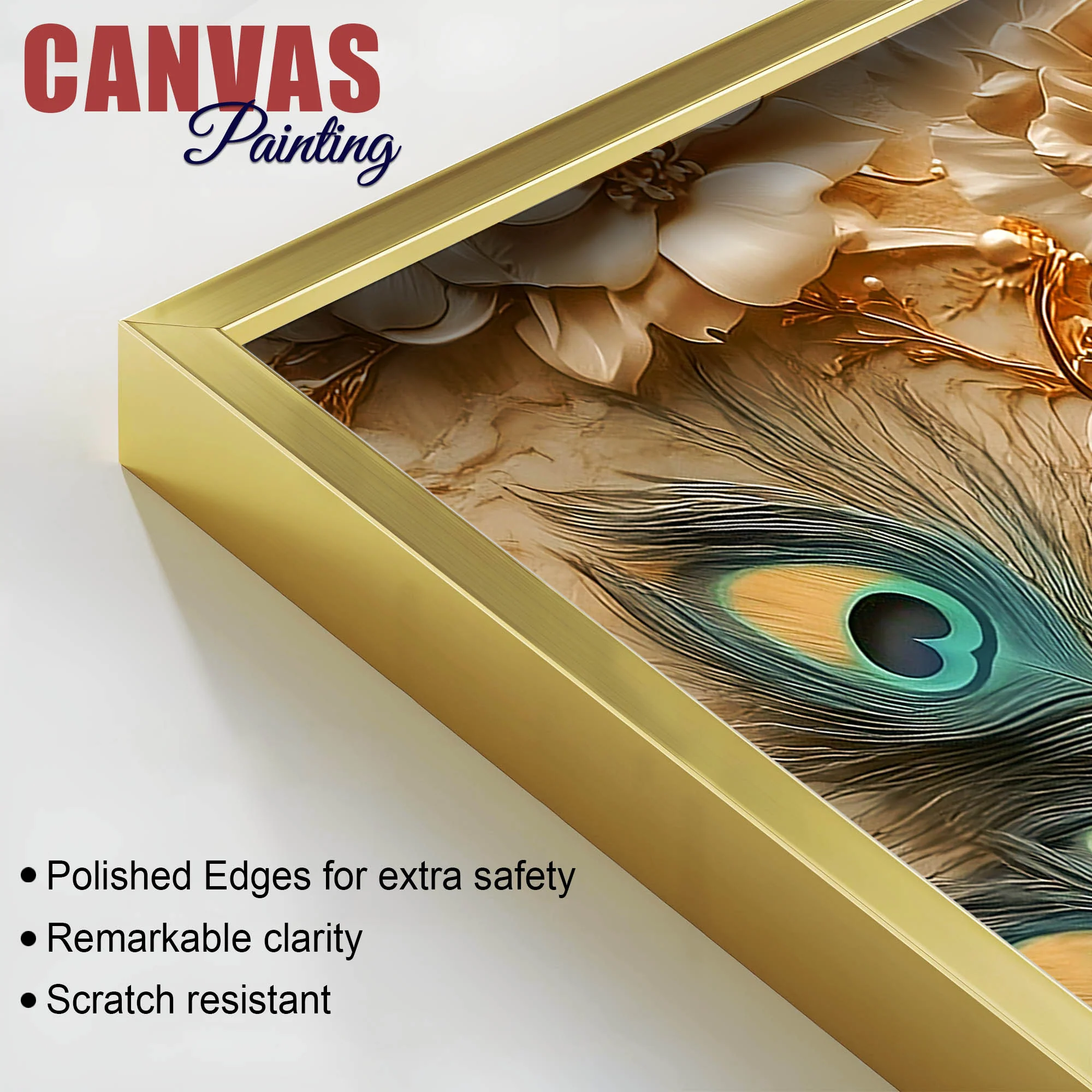 Elegant Lord Krishna Face Canvas Painting – Premium Spiritual Decor - Image 6