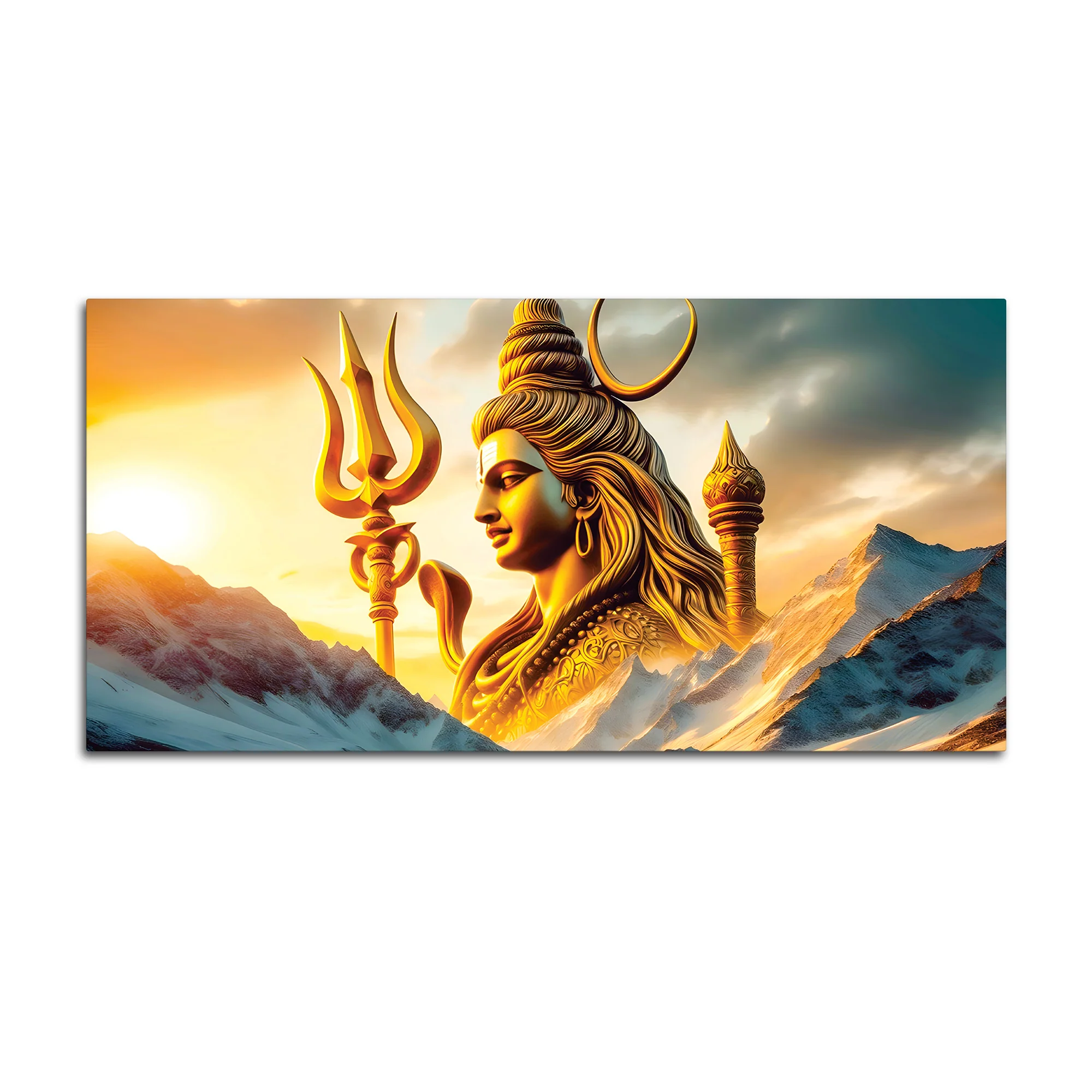 Elegant Lord Shiva Painting on Canvas for Wall Décor - Image 4