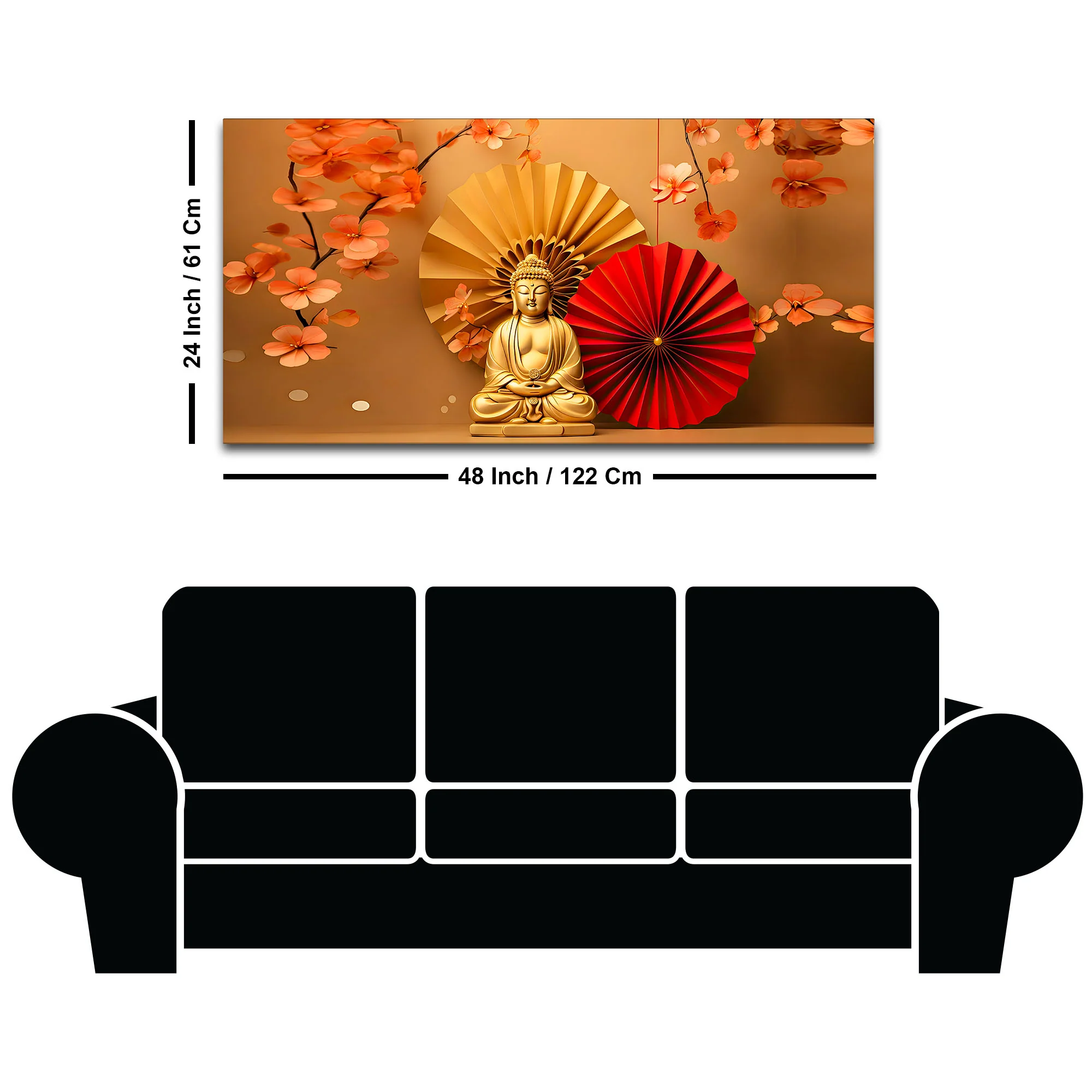 Elegant Luxury Buddha Wall Painting for Modern Living Room - Image 8