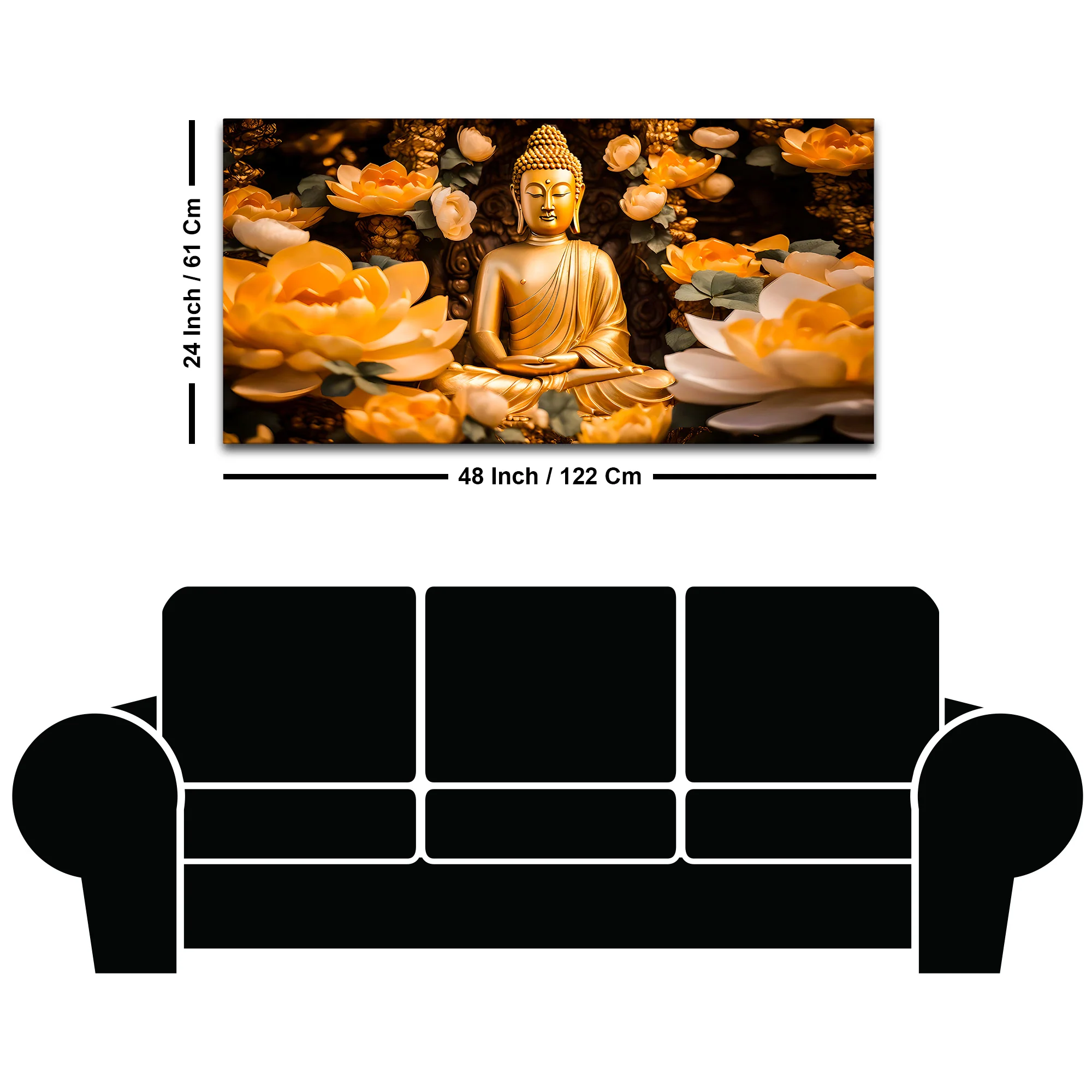 Elegant Modern Buddha Wall Painting for Decoration - Image 8