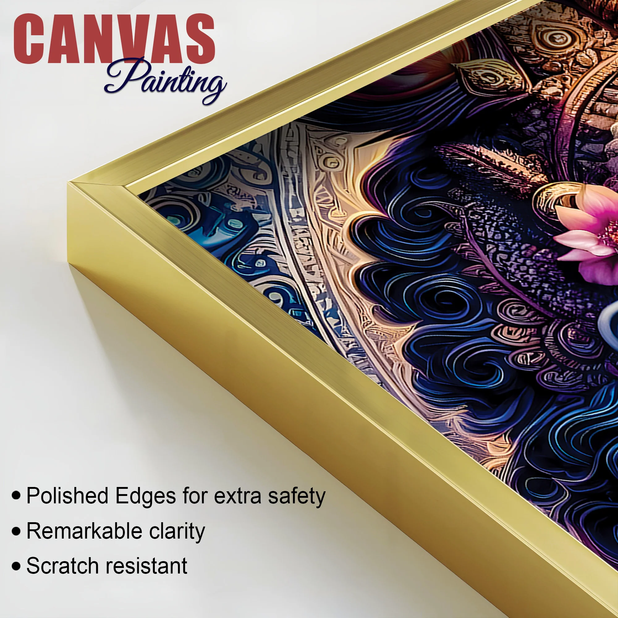 Elegant Radha Krishna Spiritual Painting for Living Room - Image 6