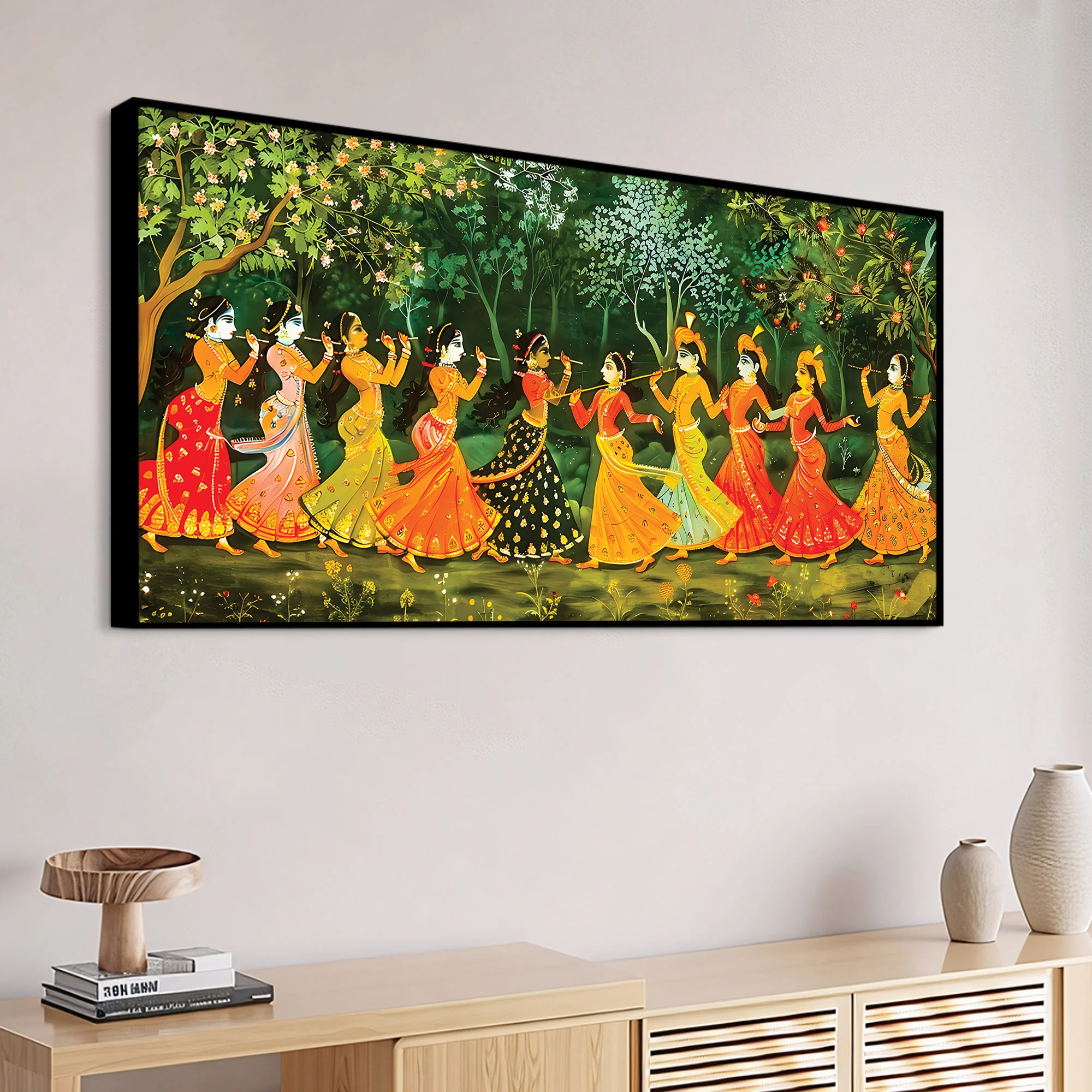 Elegant Raslila Spiritual Canvas Painting for Wall Décor - Image 5