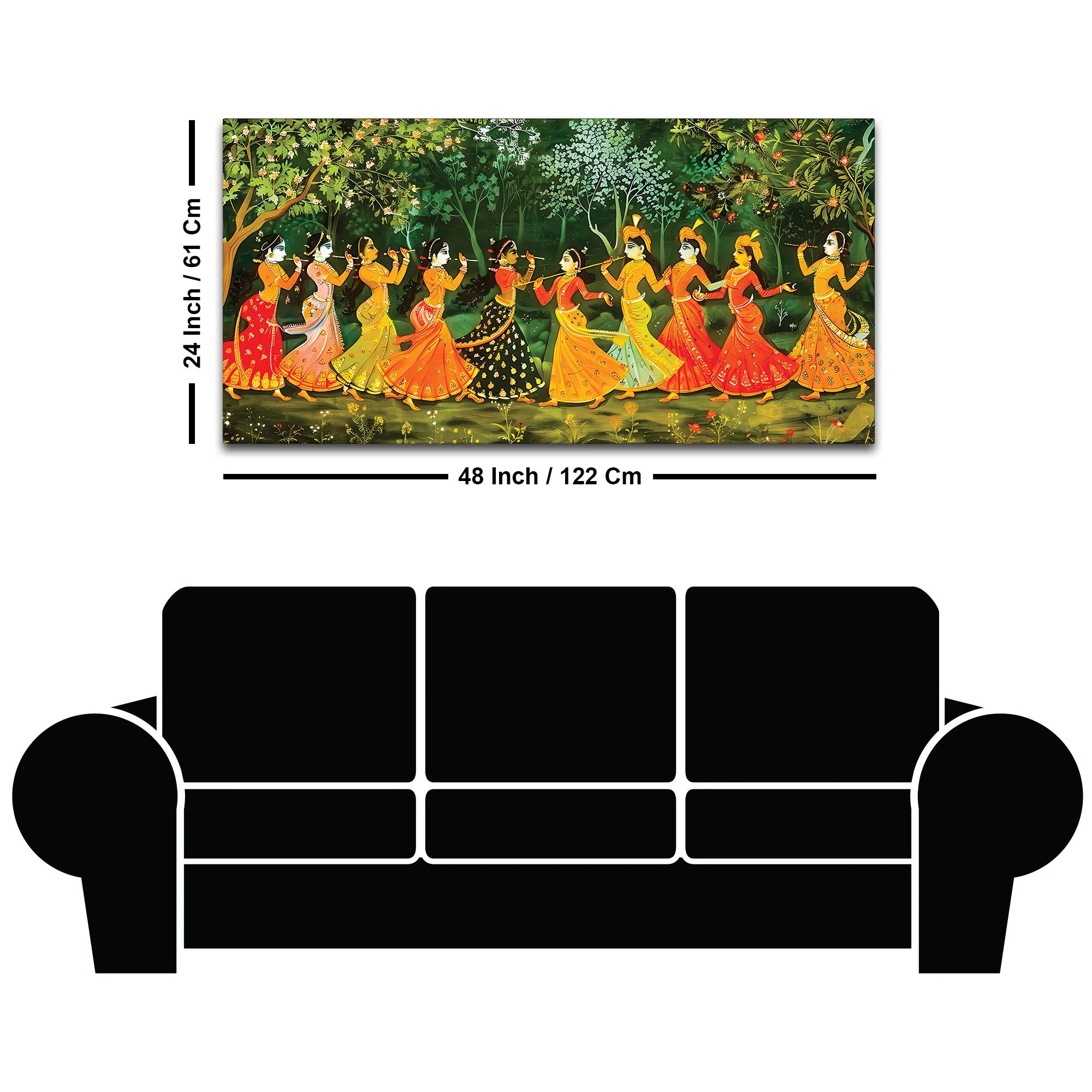 Elegant Raslila Spiritual Canvas Painting for Wall Décor - Image 8