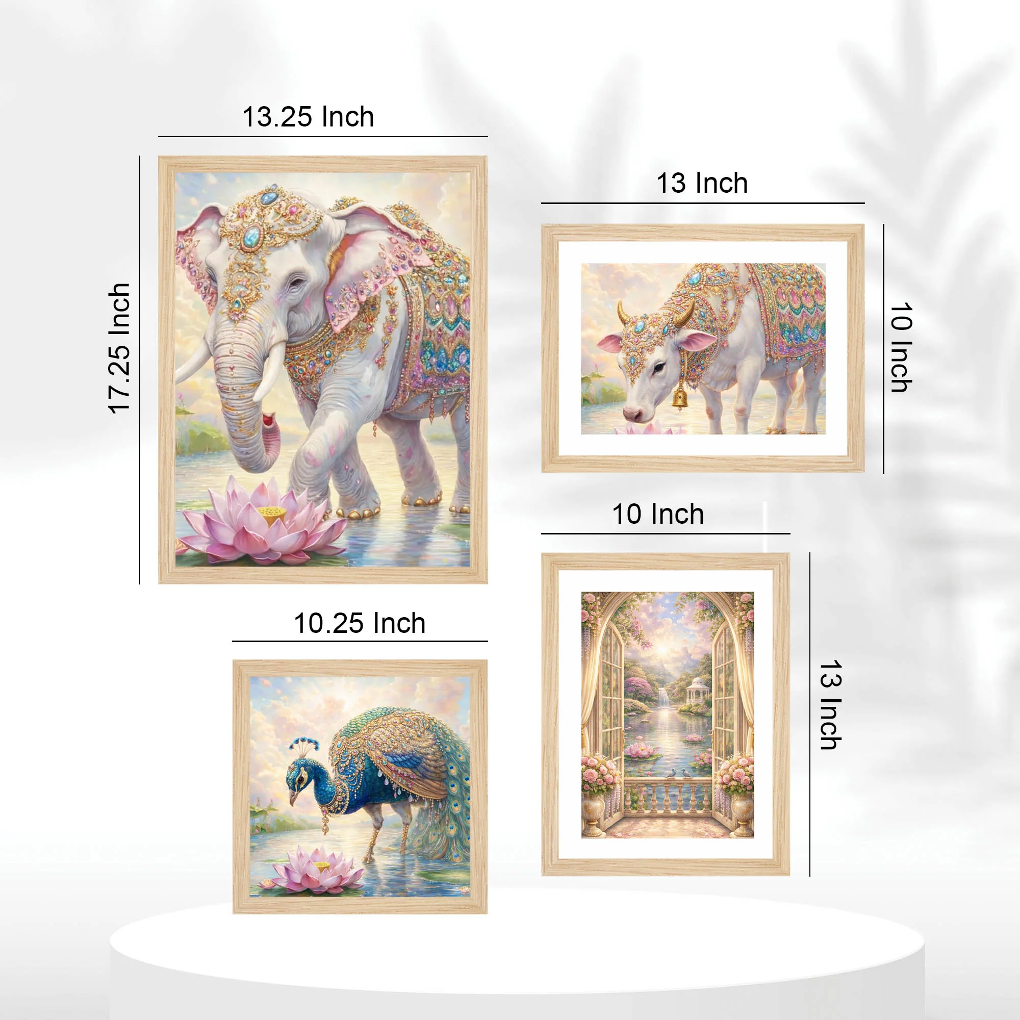 Elegant Royal Palace Animal Wall Frame Set of Four - Image 5