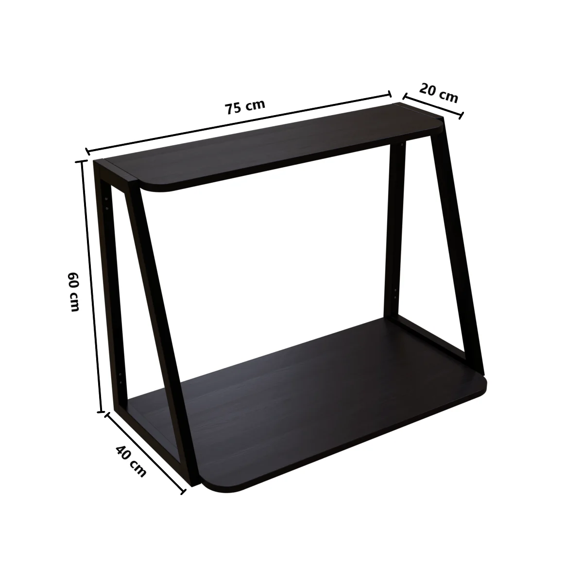Elegant Wooden Wall Mounted Desk for Books & Display Decor - Image 26