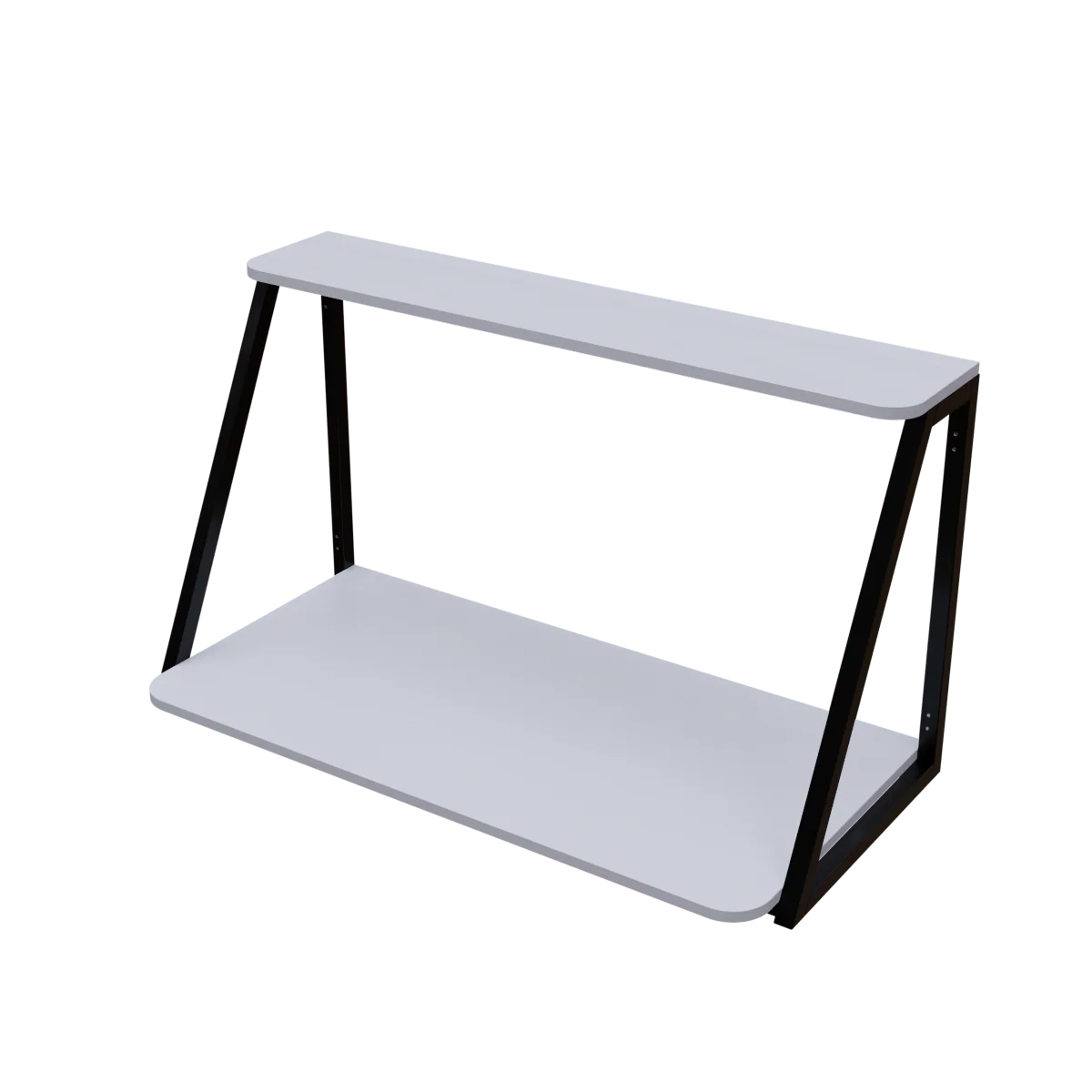 Elegant Wooden Wall Mounted Desk for Books & Display Decor - Image 3