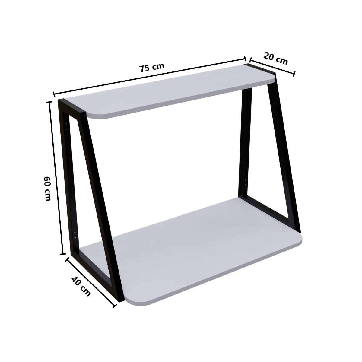 Elegant Wooden Wall Mounted Desk for Books & Display Decor - Image 4