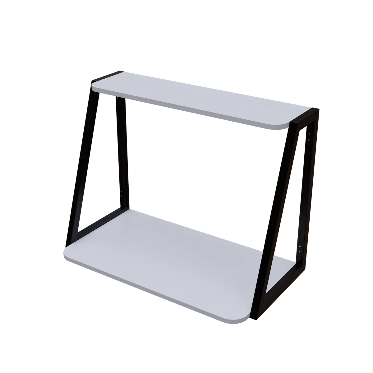 Elegant Wooden Wall Mounted Desk for Books & Display Decor - Image 7