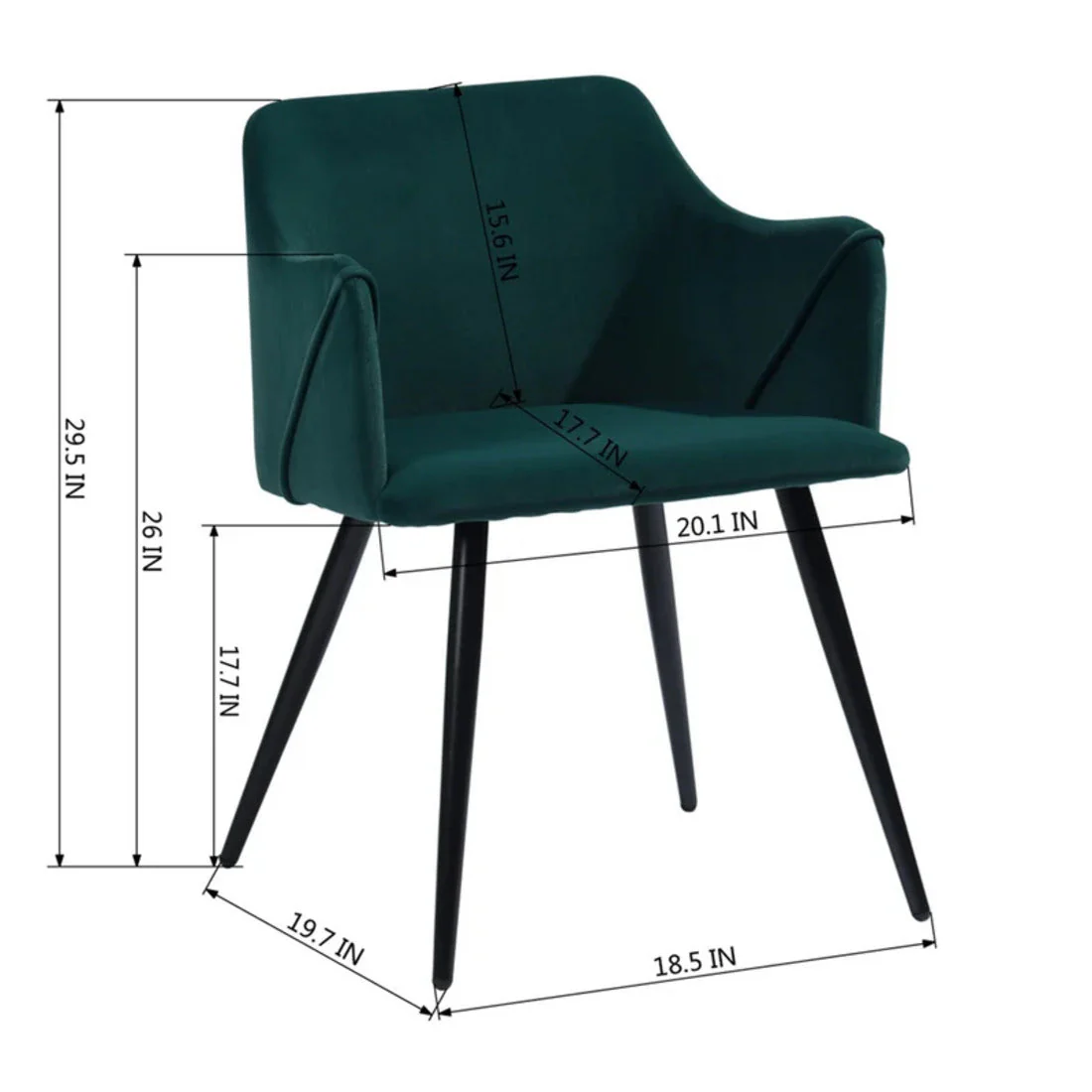 Emerald Rich Cushiony Plush Velvet Accent Chair - Image 7