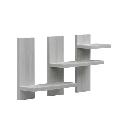 Enchanted Modern Rectangular Shaped Wooden Wall Shelves with White Finish - Image 3