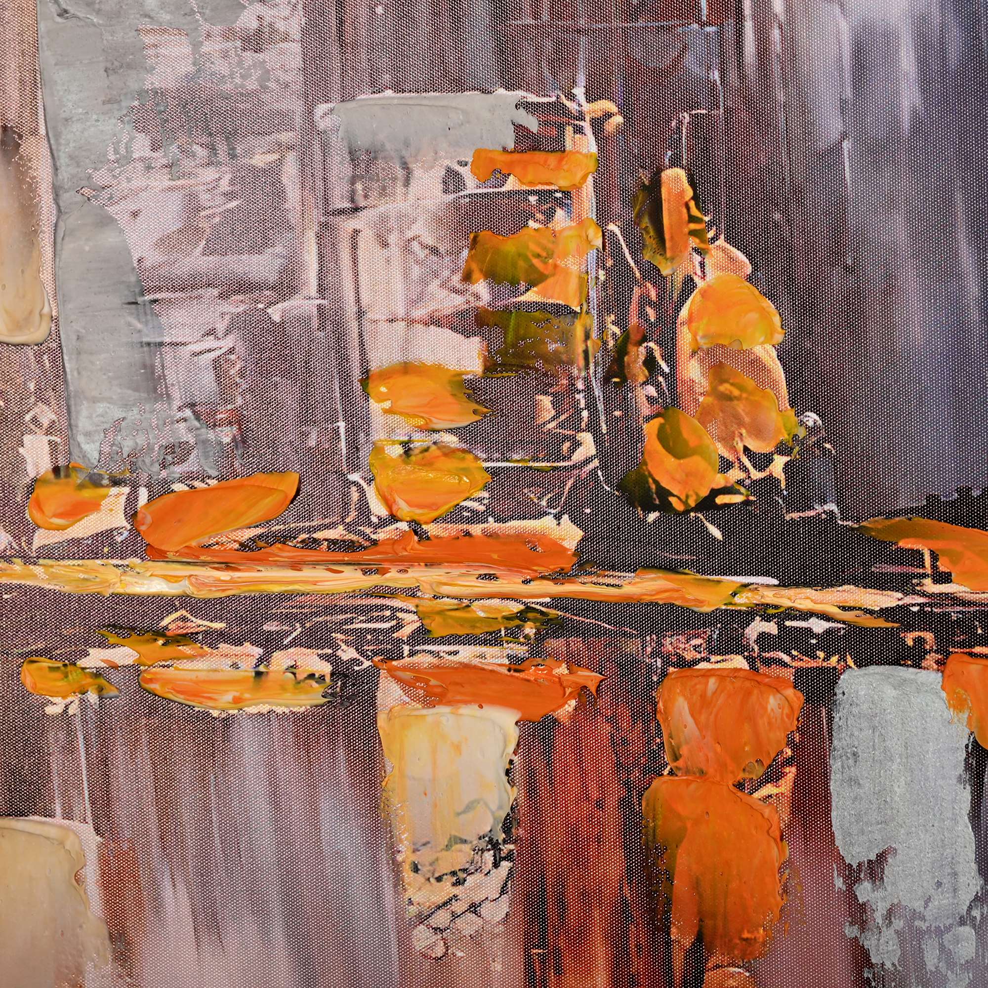 Ethereal Shore Abstract Hand Painted Wall Painting with Floating Frame - Image 3