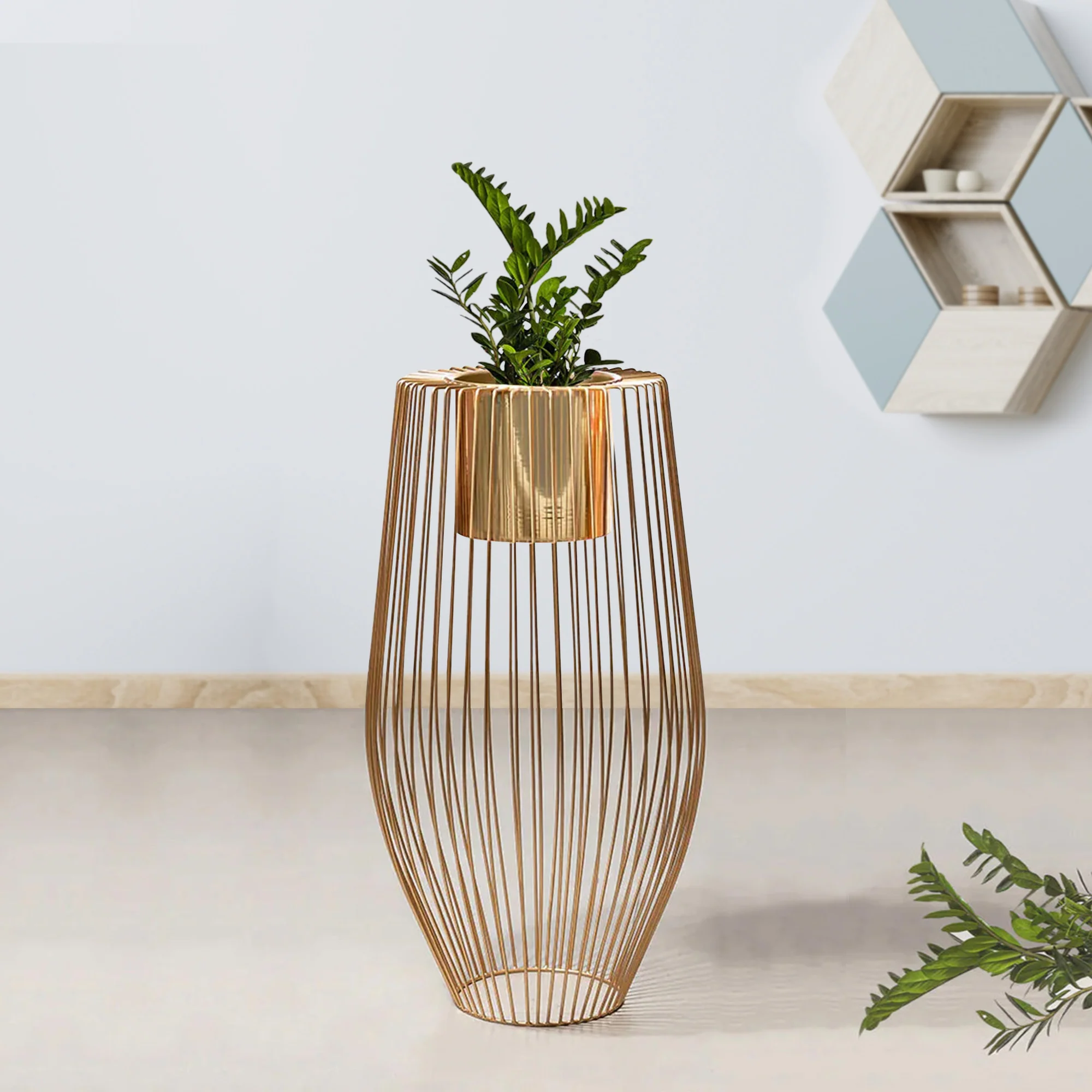 Euphoric Earth Golden Finish - Large Size Planter - Image 2