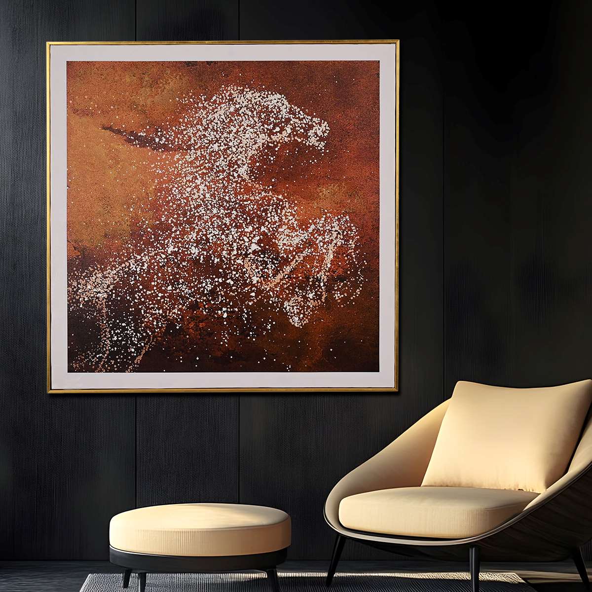 Evening Stallion Horse Hand Painted Wall Painting with Floating Frame - Image 2