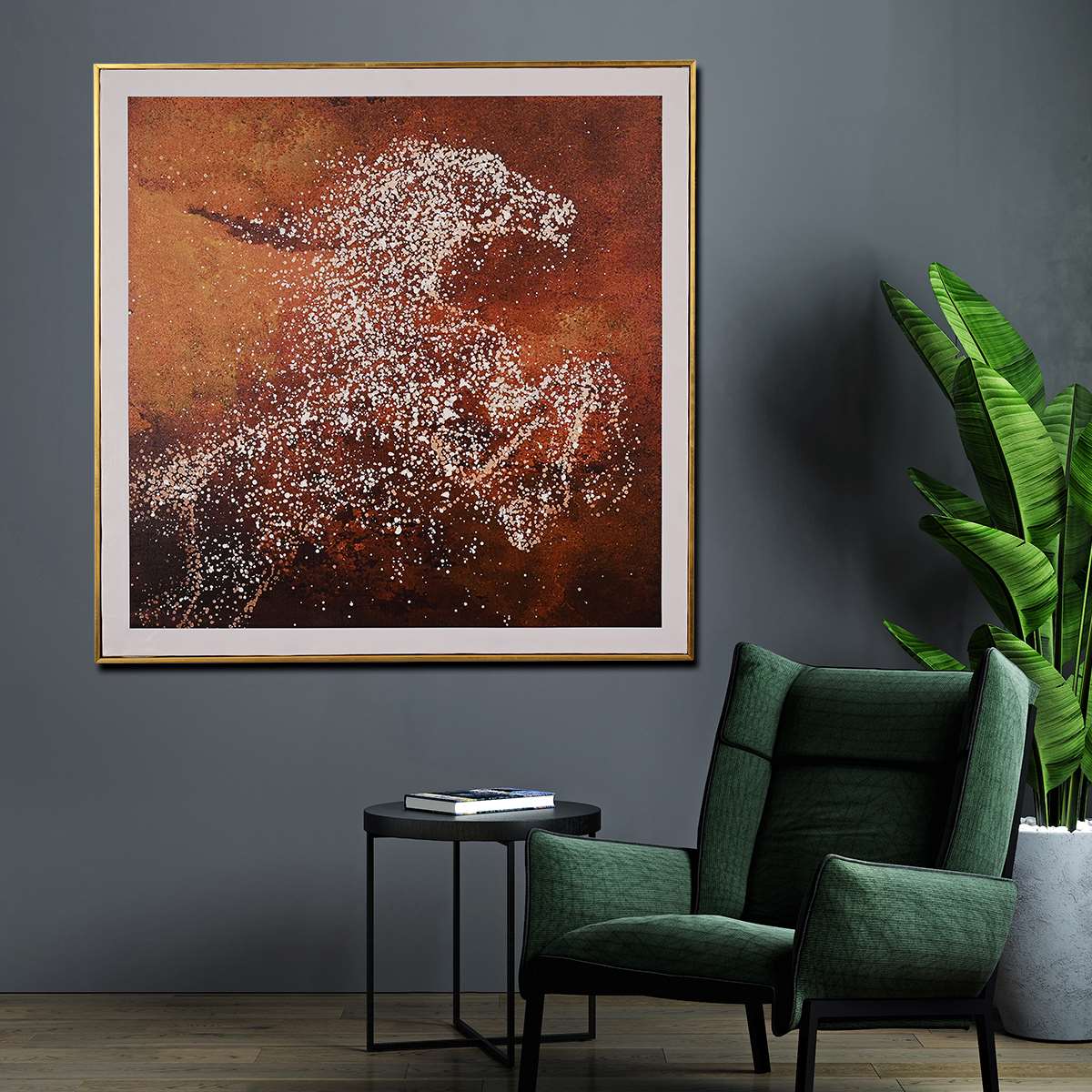 Evening Stallion Horse Hand Painted Wall Painting with Floating Frame - Image 3