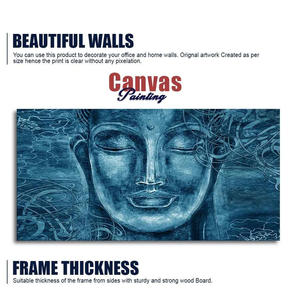Face Sculpture of Buddha Wall Painting - Image 6
