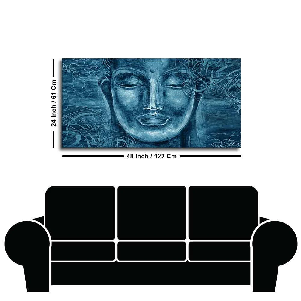 Face Sculpture of Buddha Wall Painting - Image 7