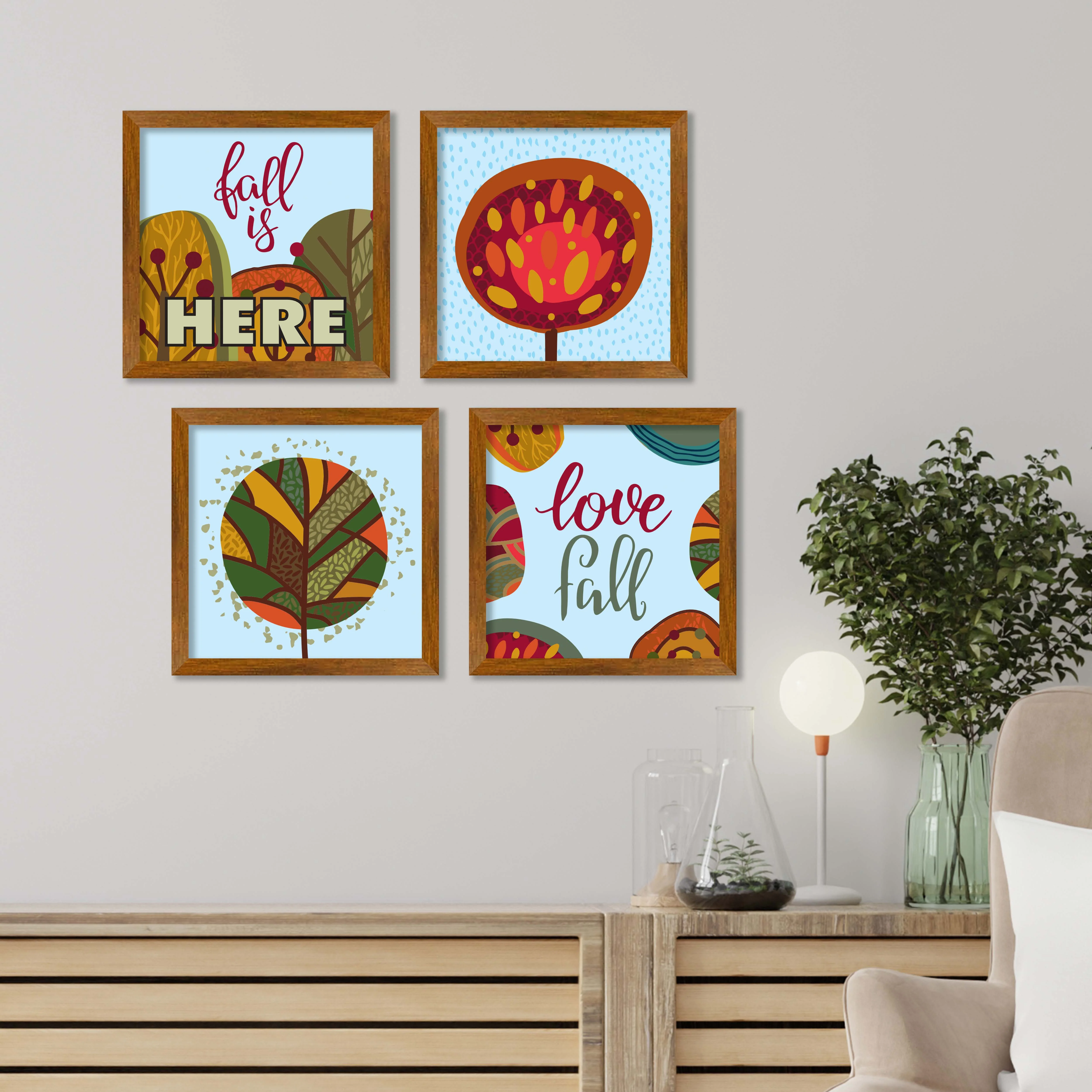 Fall is Here Quote Wall Frame Set of Four - Image 2