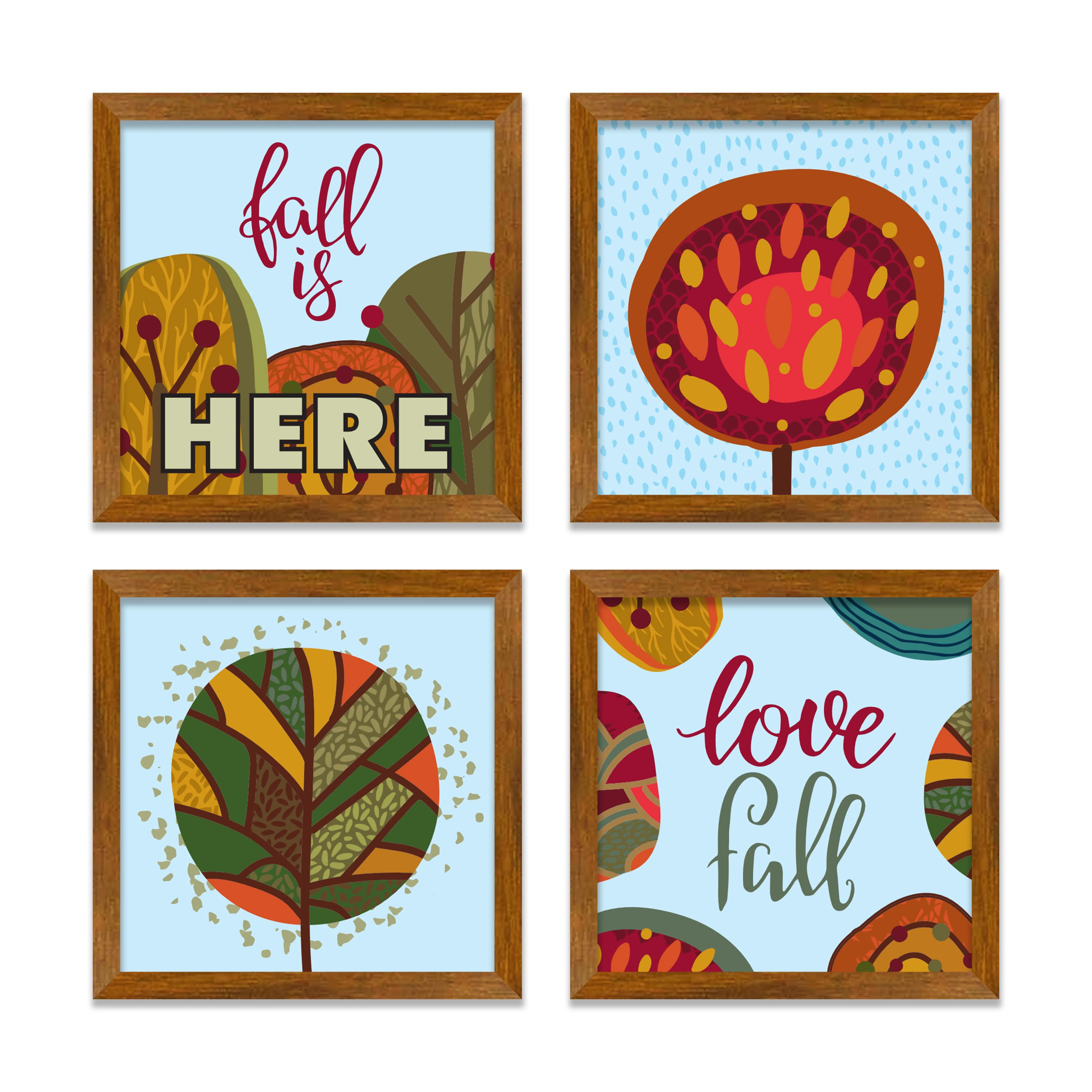 Fall is Here Quote Wall Frame Set of Four - Image 3