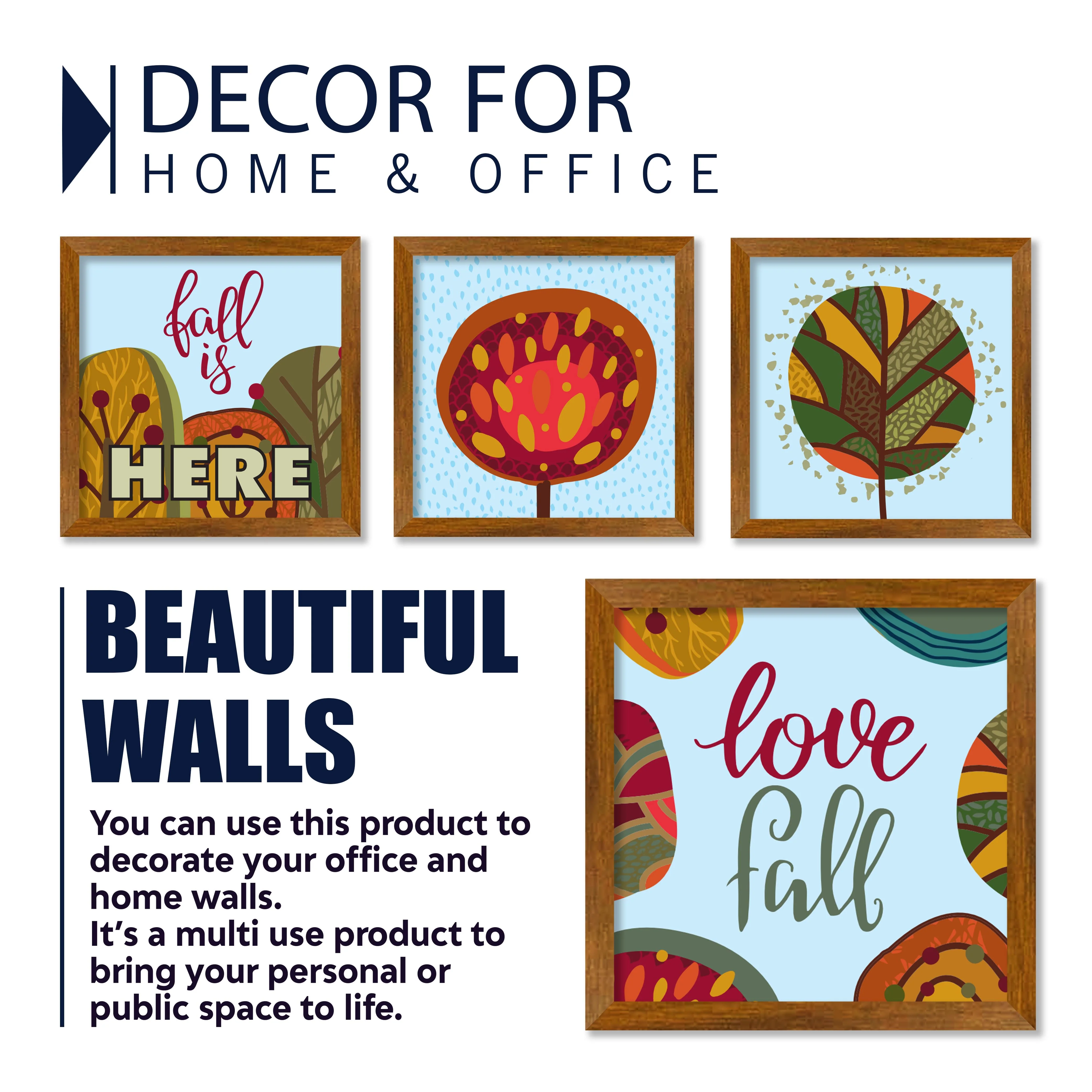 Fall is Here Quote Wall Frame Set of Four - Image 4