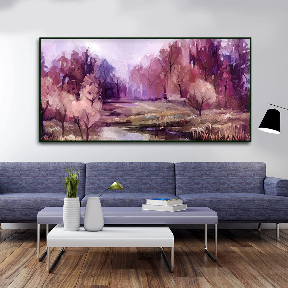 Fall Season Nature View Canvas Wall Painting - Image 3