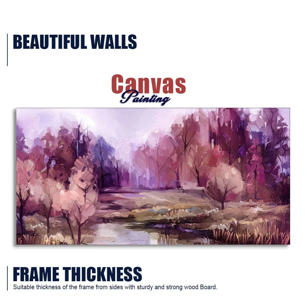 Fall Season Nature View Canvas Wall Painting - Image 6
